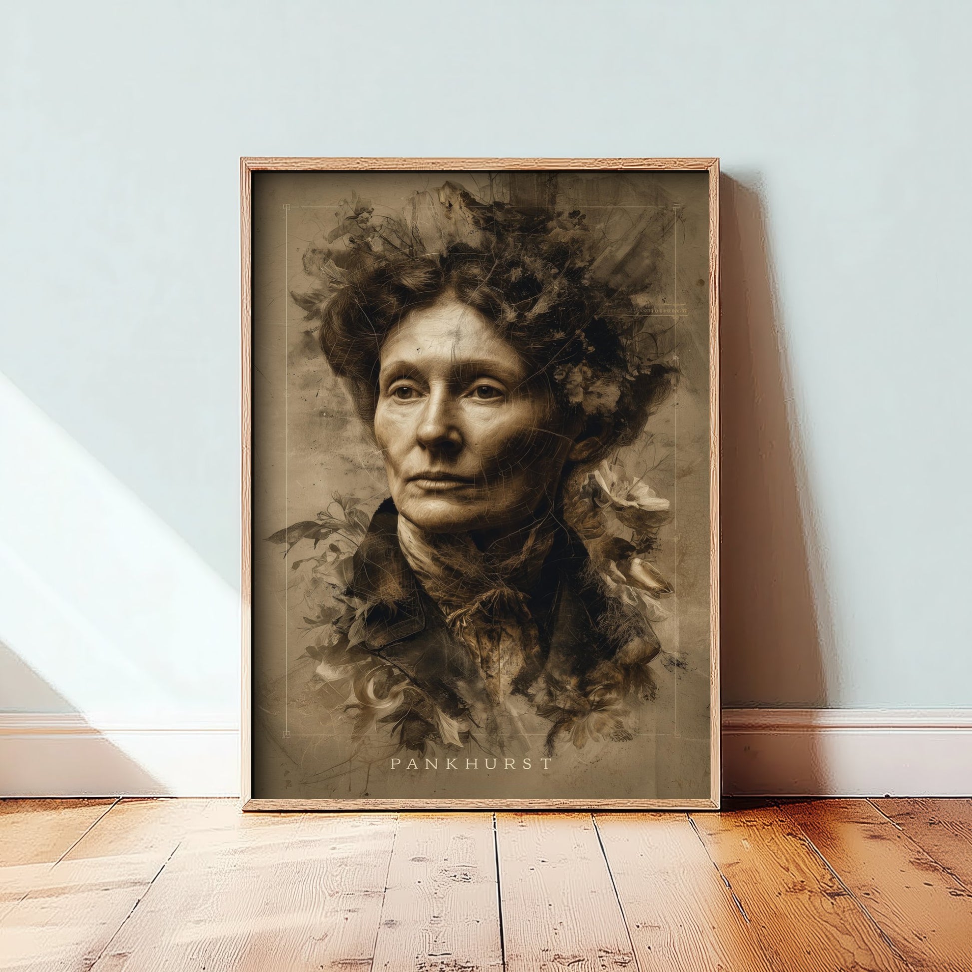 Emmeline Pankhurst Portrait Art Print - Suffragette Poster - Cinematic Portrait Painting - Votes for Women 1/3