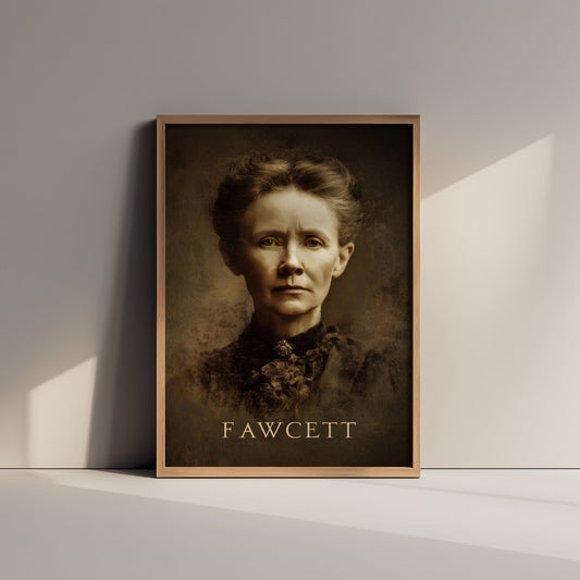Millicent Fawcett Portrait Art Print - Suffragist Poster - Cinematic Portrait Painting - Votes for Women 2/3