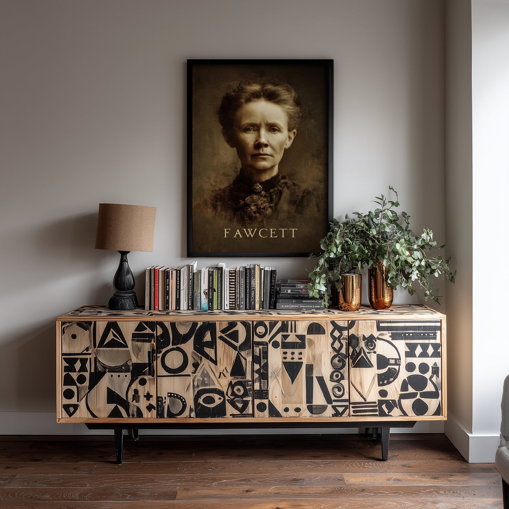 Millicent Fawcett Portrait Art Print - Suffragist Poster - Cinematic Portrait Painting - Votes for Women 2/3