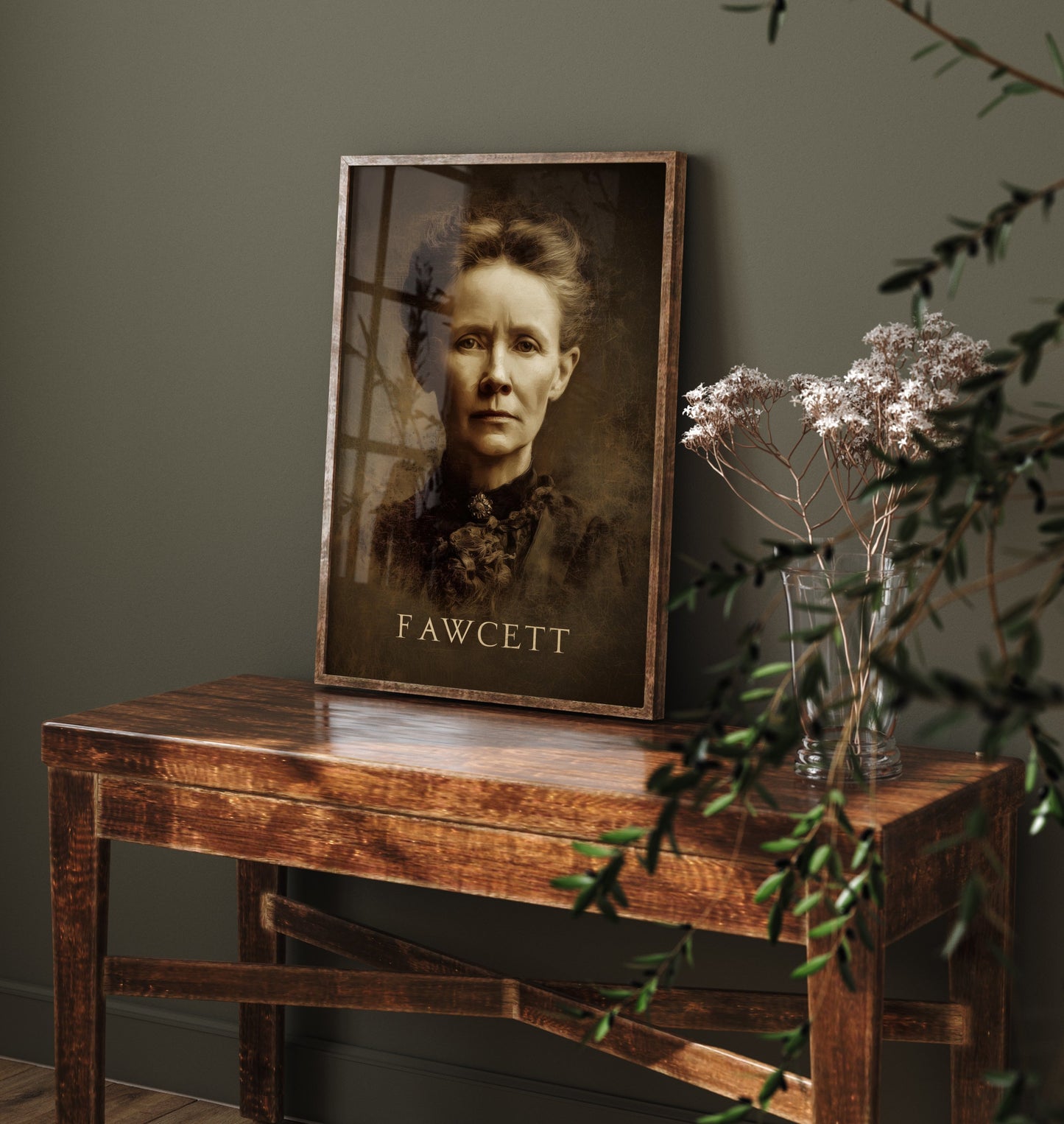 Millicent Fawcett Portrait Art Print - Suffragist Poster - Cinematic Portrait Painting - Votes for Women 2/3