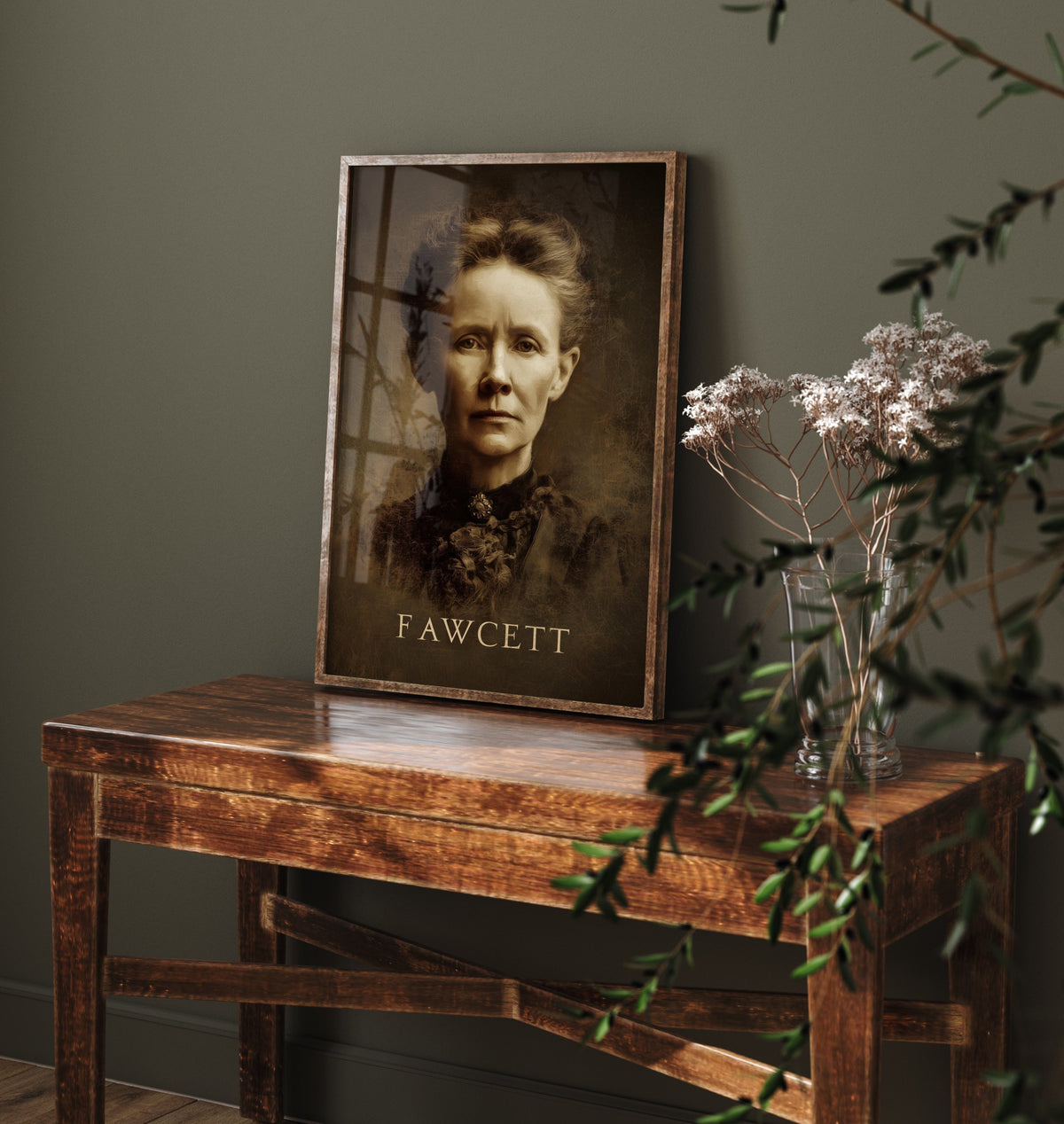 Millicent Fawcett Portrait Art Print - Suffragist Poster - Cinematic Portrait Painting - Votes for Women 2/3