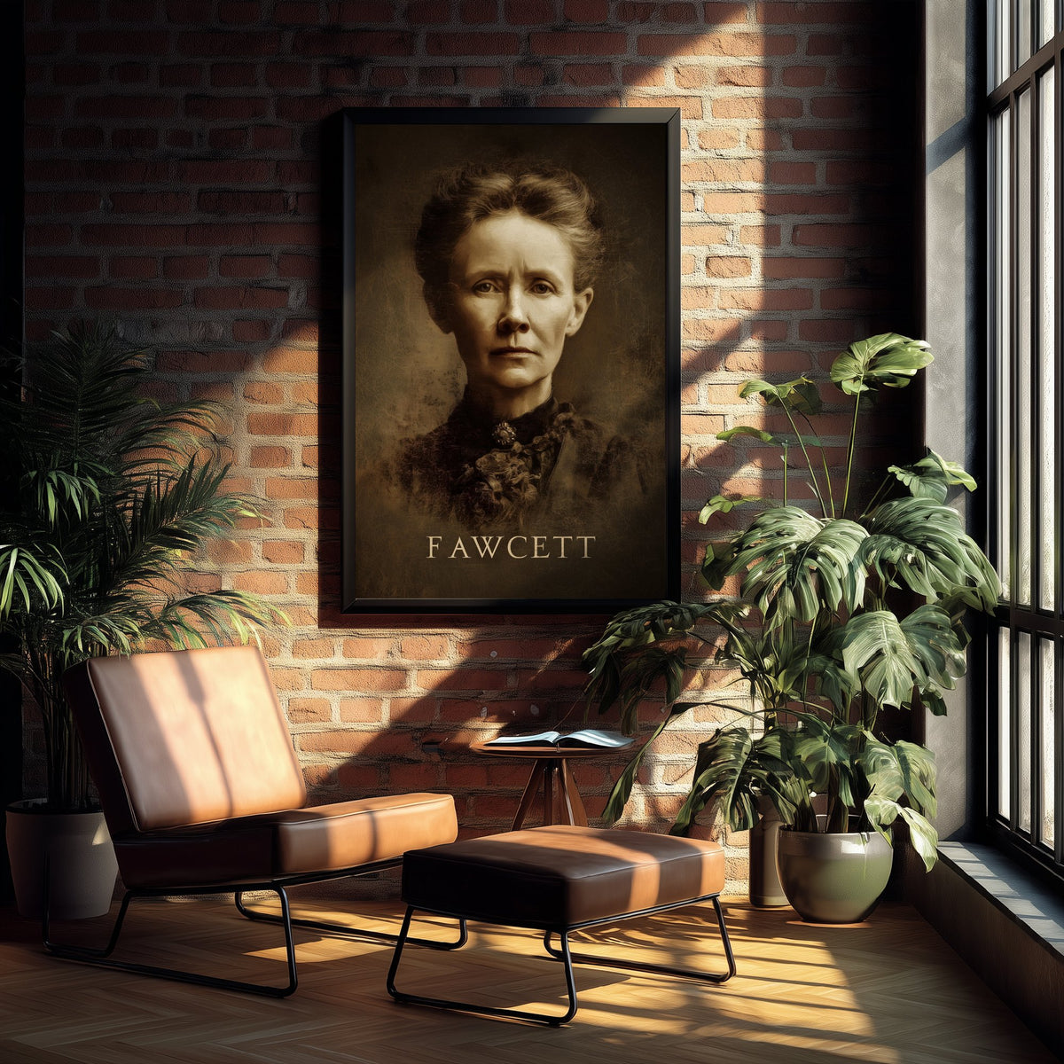Millicent Fawcett Portrait Art Print - Suffragist Poster - Cinematic Portrait Painting - Votes for Women 2/3