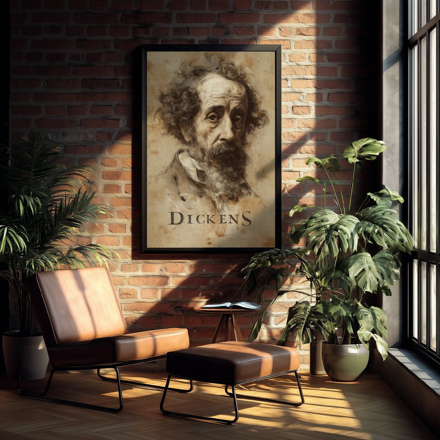 Charles Dickens Portrait Art Print - Victorian Novelist Poster - Cinematic Portrait Painting - Author 3/3