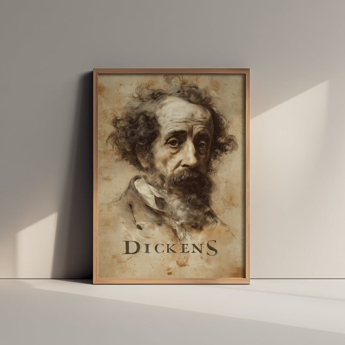 Charles Dickens Portrait Art Print - Victorian Novelist Poster - Cinematic Portrait Painting - Author 3/3