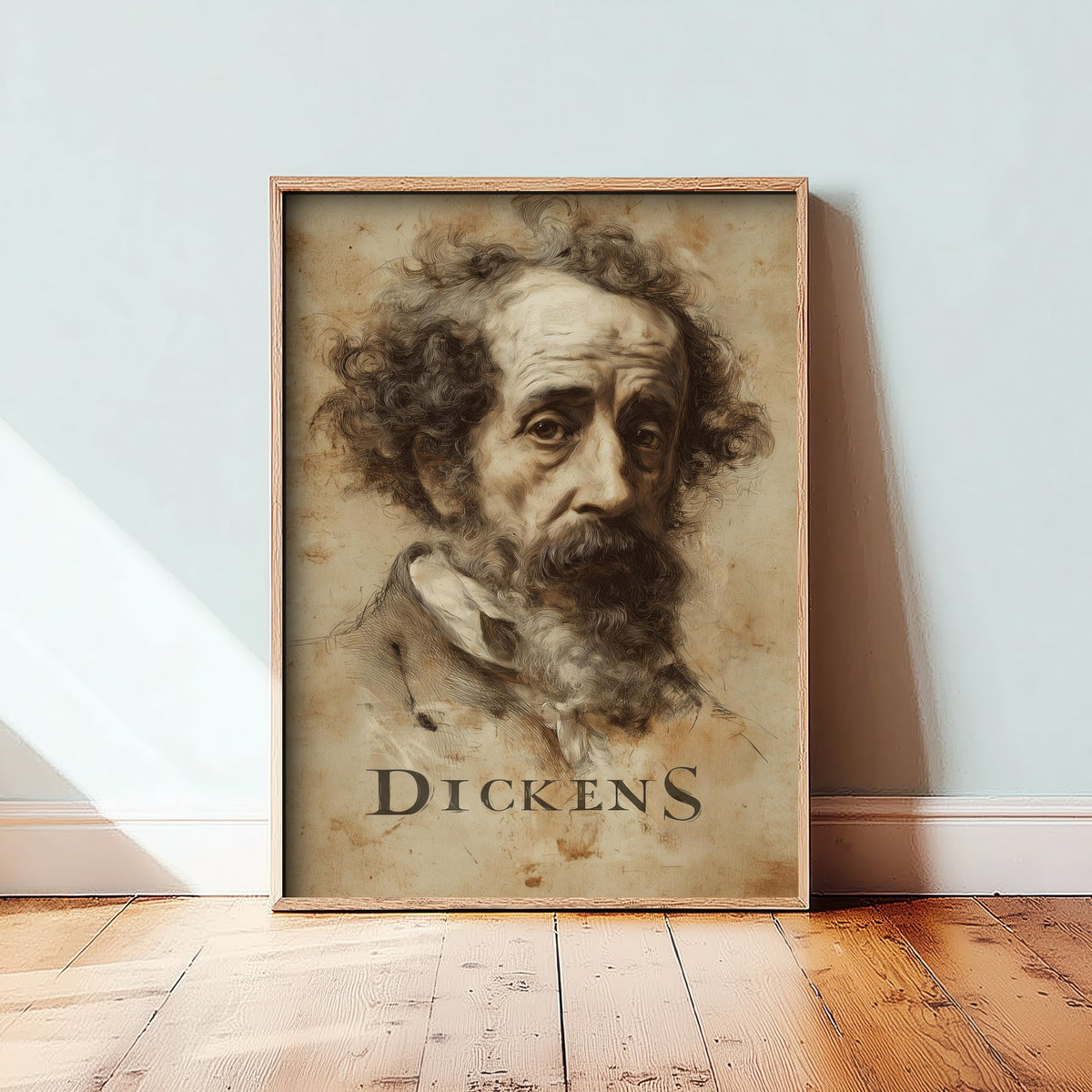 Charles Dickens Portrait Art Print - Victorian Novelist Poster - Cinematic Portrait Painting - Author 3/3