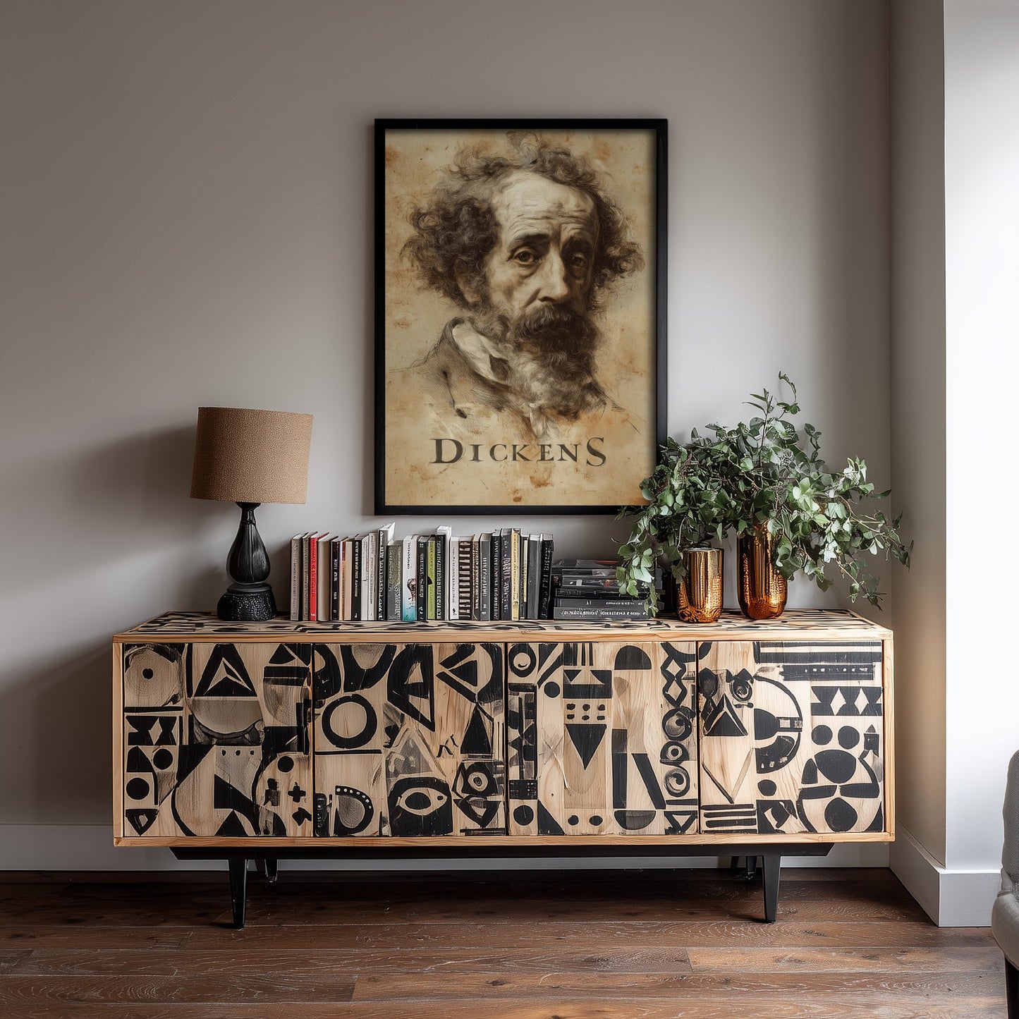 Charles Dickens Portrait Art Print - Victorian Novelist Poster - Cinematic Portrait Painting - Author 3/3