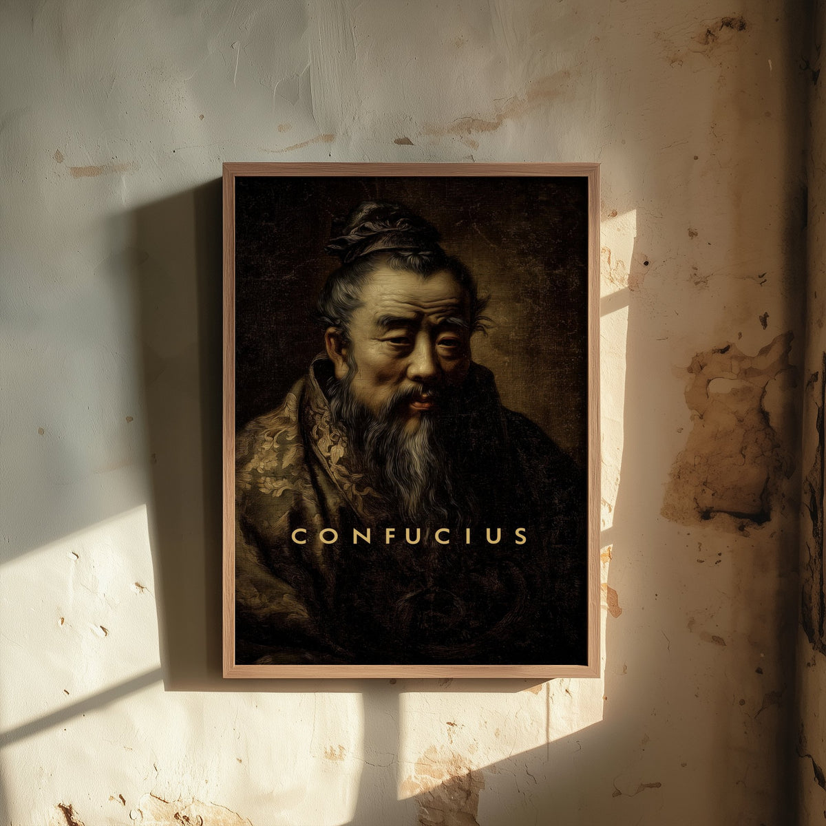 Confucius Portrait Art Print - Ancient Philosopher Poster - Cinematic Portrait Painting - Wisdom 1/3