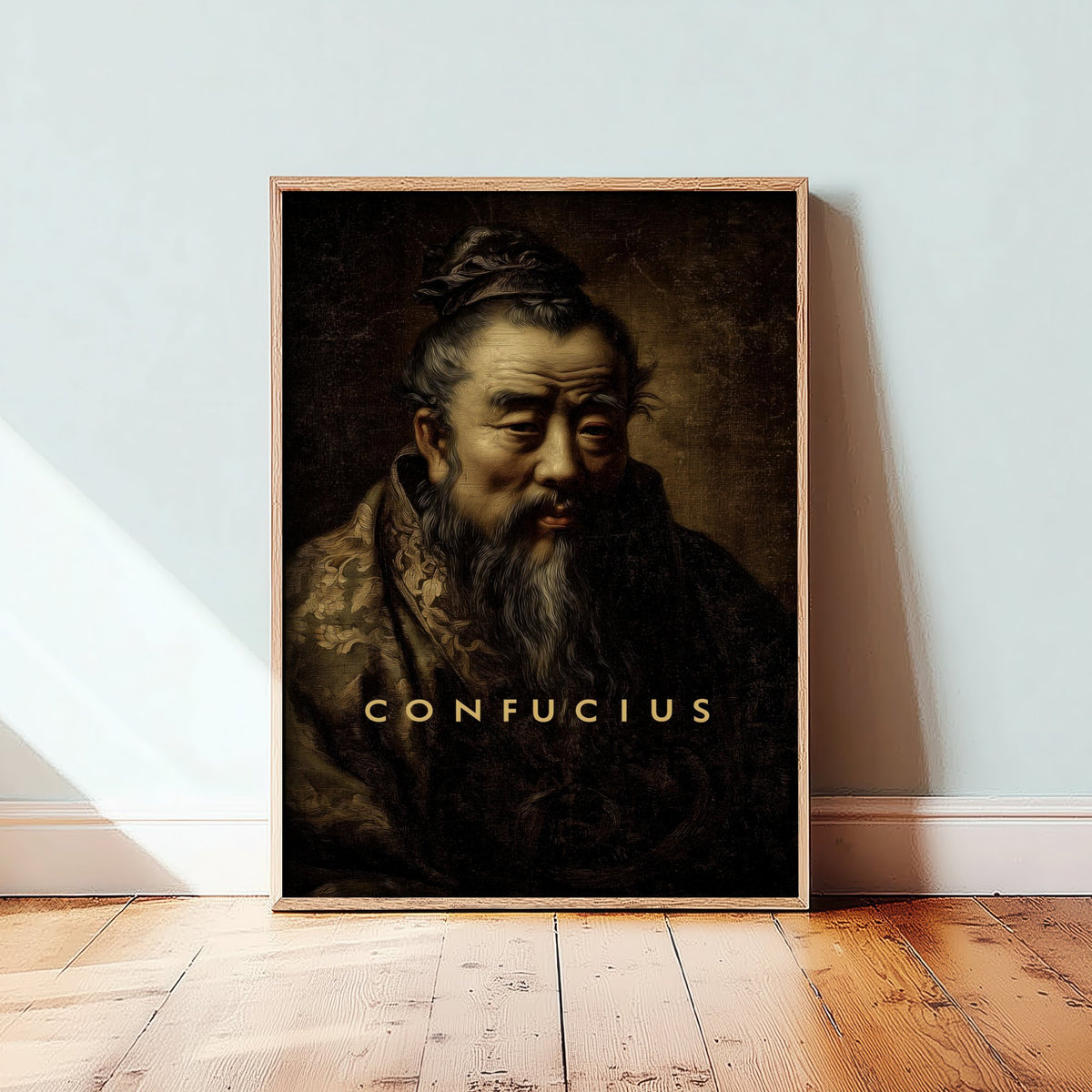 Confucius Portrait Art Print - Ancient Philosopher Poster - Cinematic Portrait Painting - Wisdom 1/3