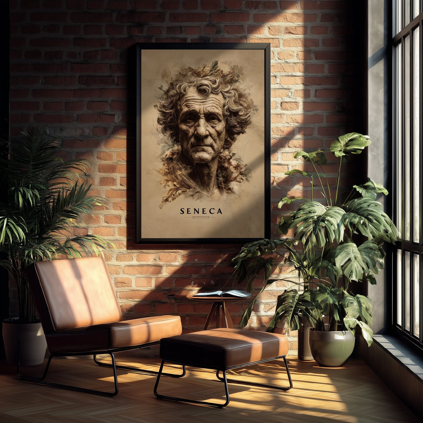 Seneca Portrait Art Print - Stoic Philosopher Poster - Cinematic Portrait Painting - Wisdom 2/3
