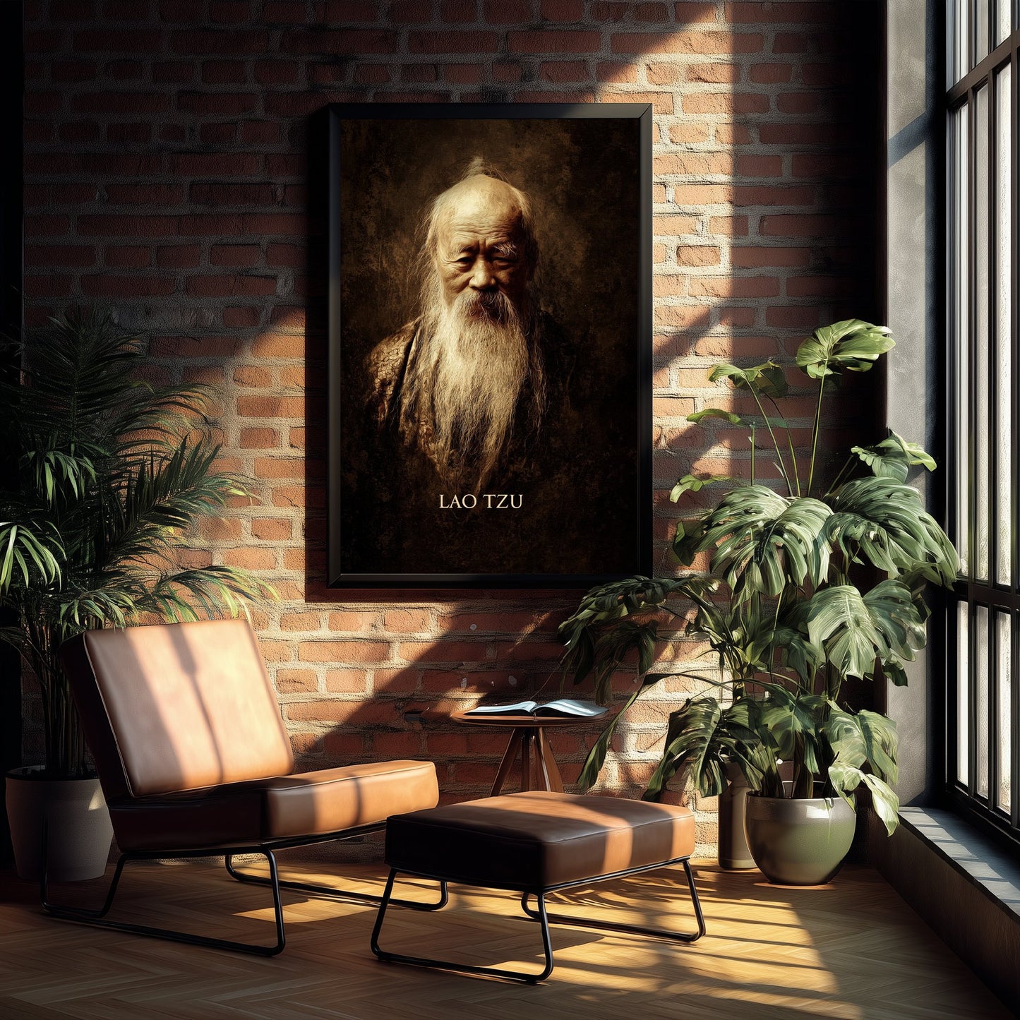 Lao Tzu Portrait Art Print - Taoist Philosopher Poster - Cinematic Portrait Painting - Wisdom 3/3