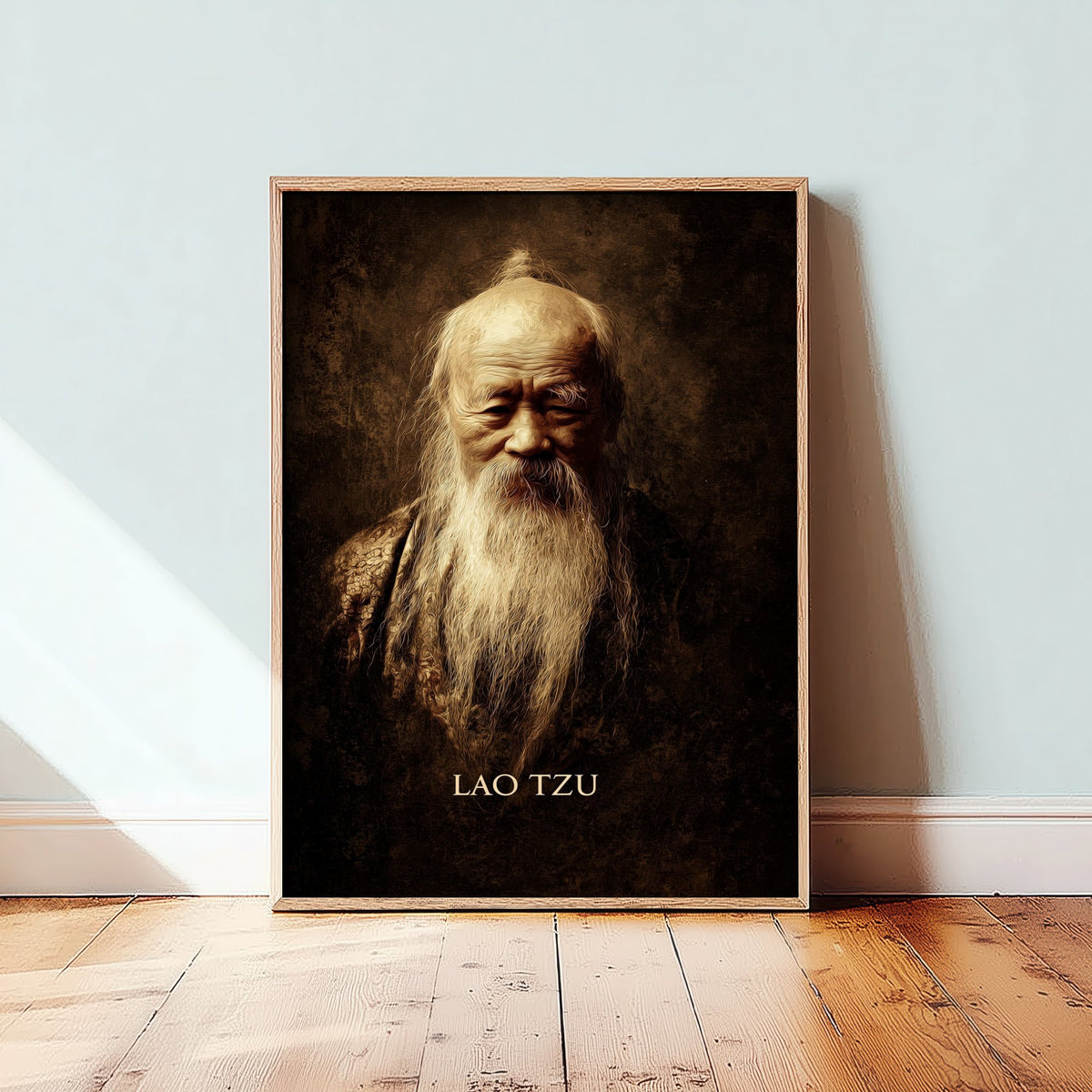 Lao Tzu Portrait Art Print - Taoist Philosopher Poster - Cinematic Portrait Painting - Wisdom 3/3