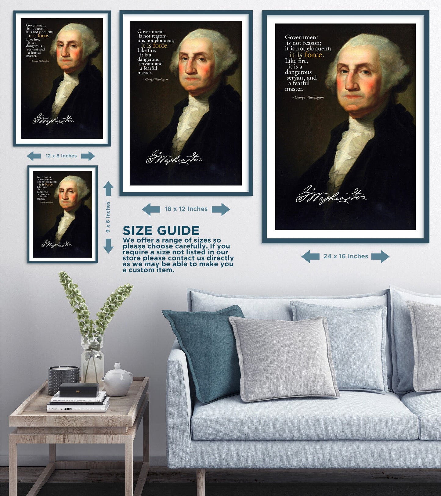 Set of Three Founding Father Prints - 3 USA President Posters - Wall Art Gift Giclée Museum Quality - Benjamin Franklin, United States #V2