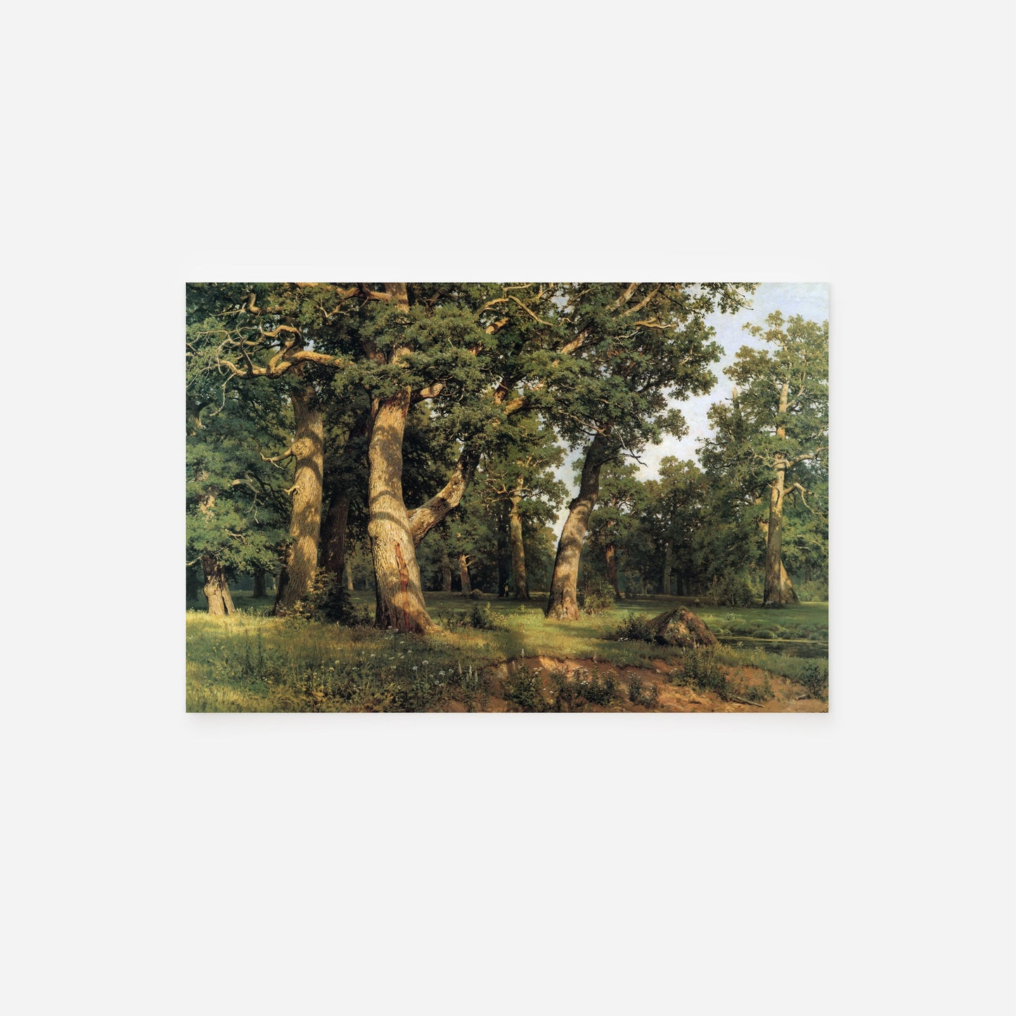 Set of Four Ivan Shishkin Prints - 4 Classic Paintings - Photo Poster Wall Art Gift Giclée Museum Quality - Green Tones, Forest, Oak Trees