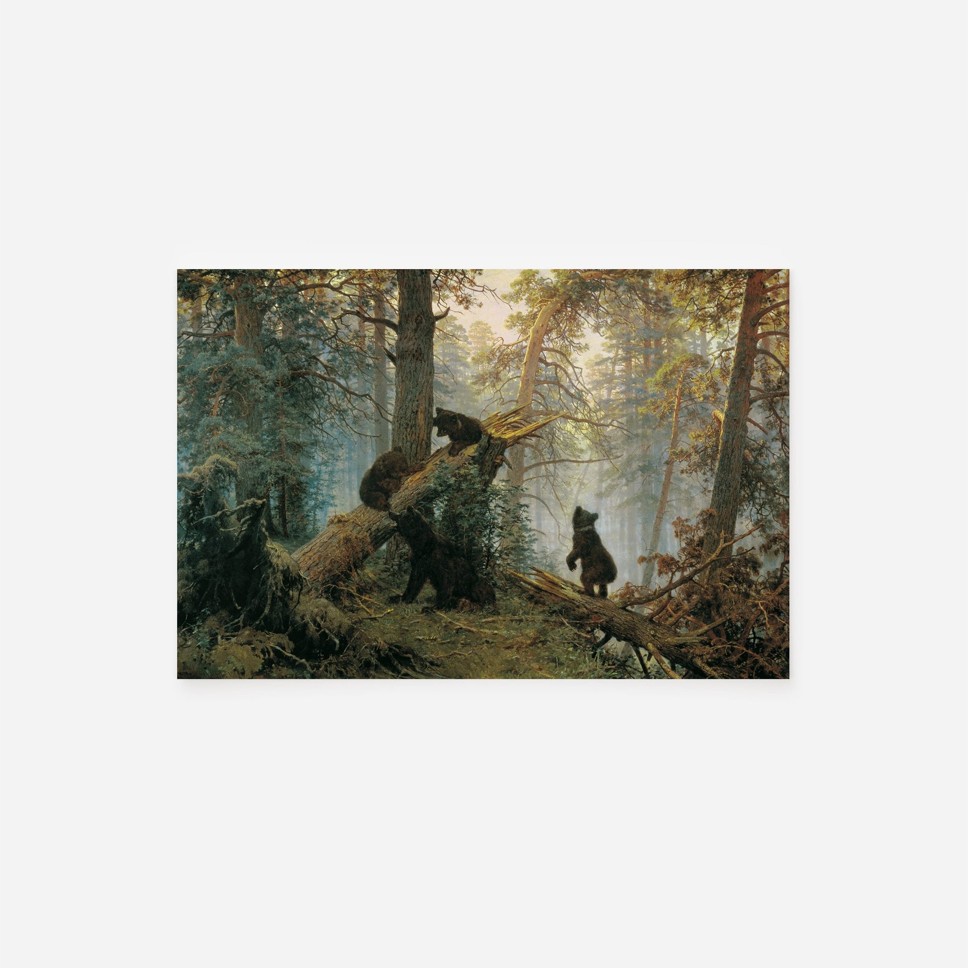 Set of Four Ivan Shishkin Prints - 4 Classic Paintings - Photo Poster Wall Art Gift Giclée Museum Quality - Green Tones, Forest, Oak Trees