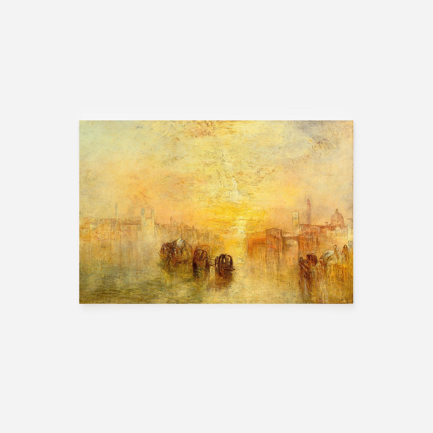 Set of Four William Turner Prints - 4 Classic Paintings - Photo Poster Wall Art Gift Giclée Museum Quality - JMW Sand Tones, Golden, Orange