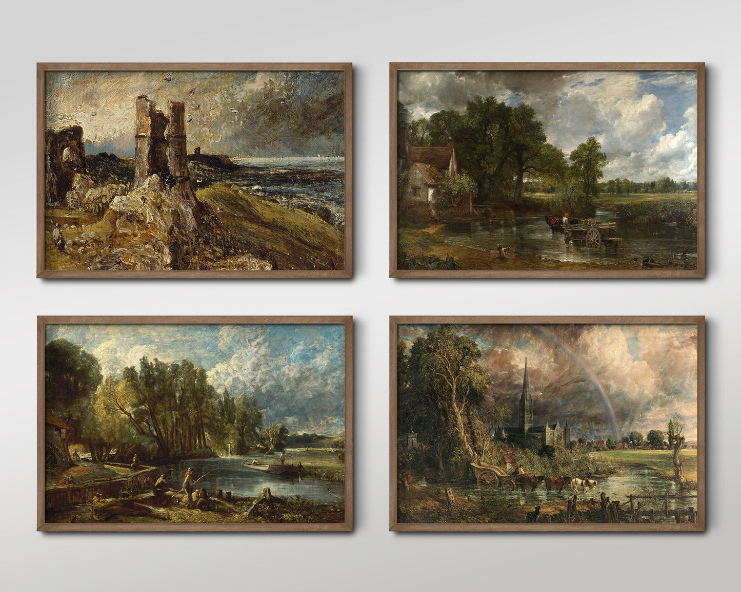 Set of Four John Constable Prints - 4 Classic Paintings - Photo Poster Wall Art Gift Giclée Museum Quality - English Countryside Landscape