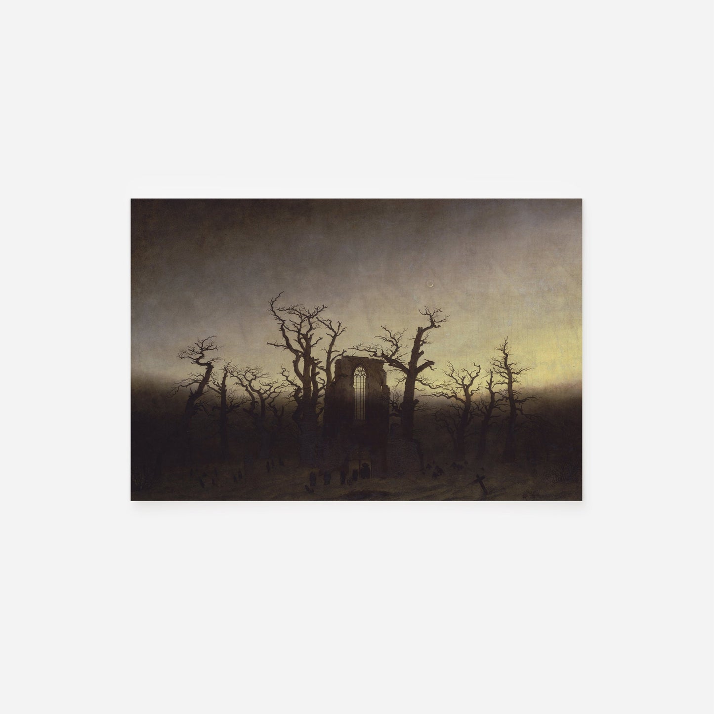 Set of Four Caspar David Friedrich Prints - 4 Classic Paintings - Photo Poster Wall Art Gift Giclée Museum Quality - Cool Tones, Minimalist