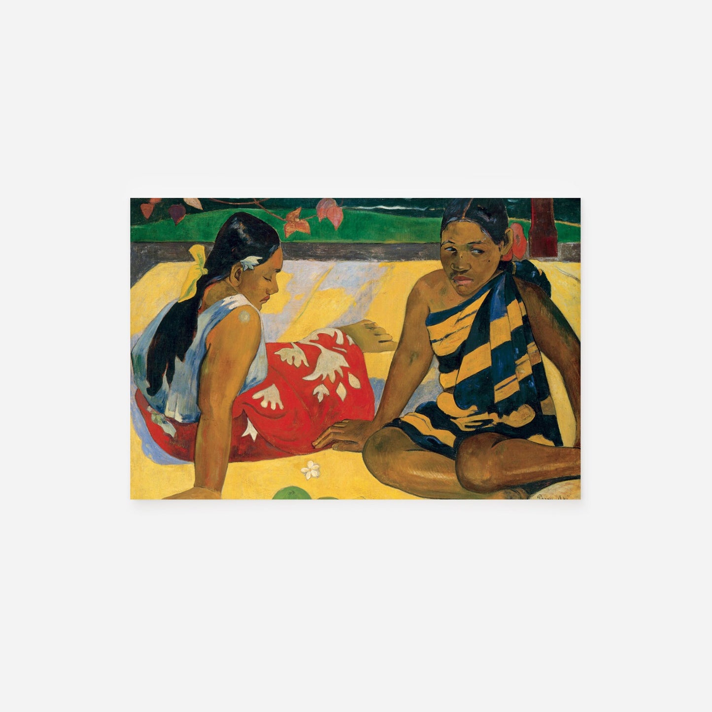 Set of Four Paul Gauguin Prints - 4 Classic Paintings - Photo Poster Wall Art Gift Giclée Museum Quality - When Will She Marry Green Tones