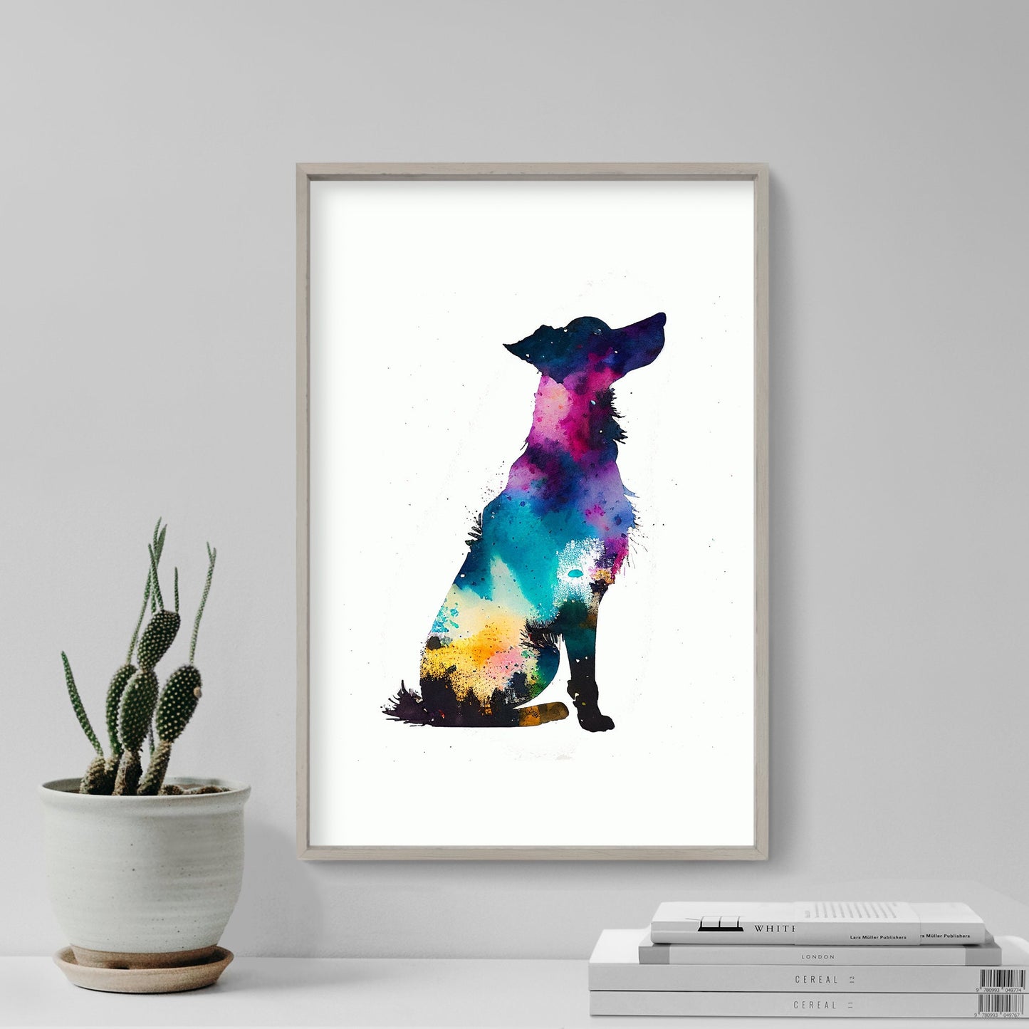 Set of Three Dog Watercolour Prints - 3 Art Paintings Poster Photo Wall Gift Museum Giclée - French Bulldog, Hungarian Vizsla, Floppy Ear