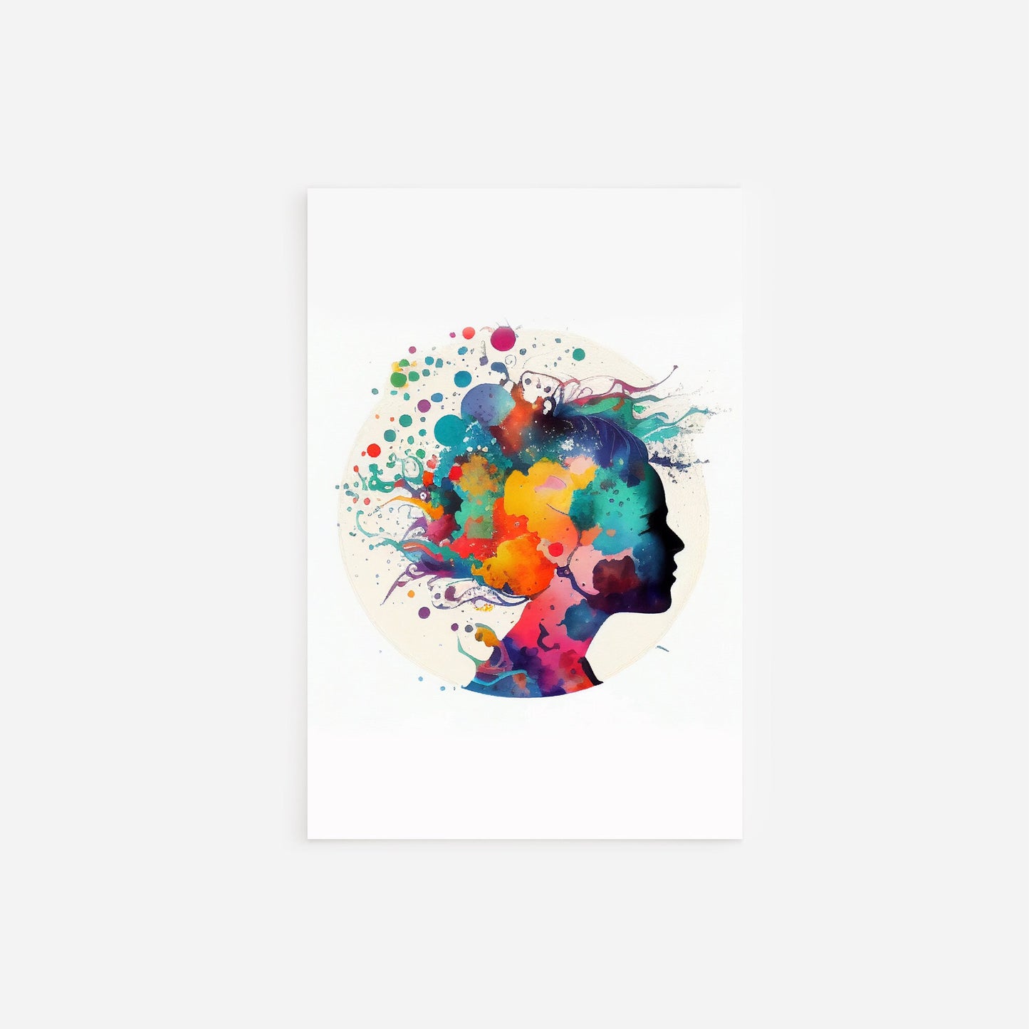 Set of Three Psychology Watercolour Prints - 3 Art Paintings Poster Photo Wall Gift Museum Giclée - Brain, Tree, Heart, Microbiology, Head