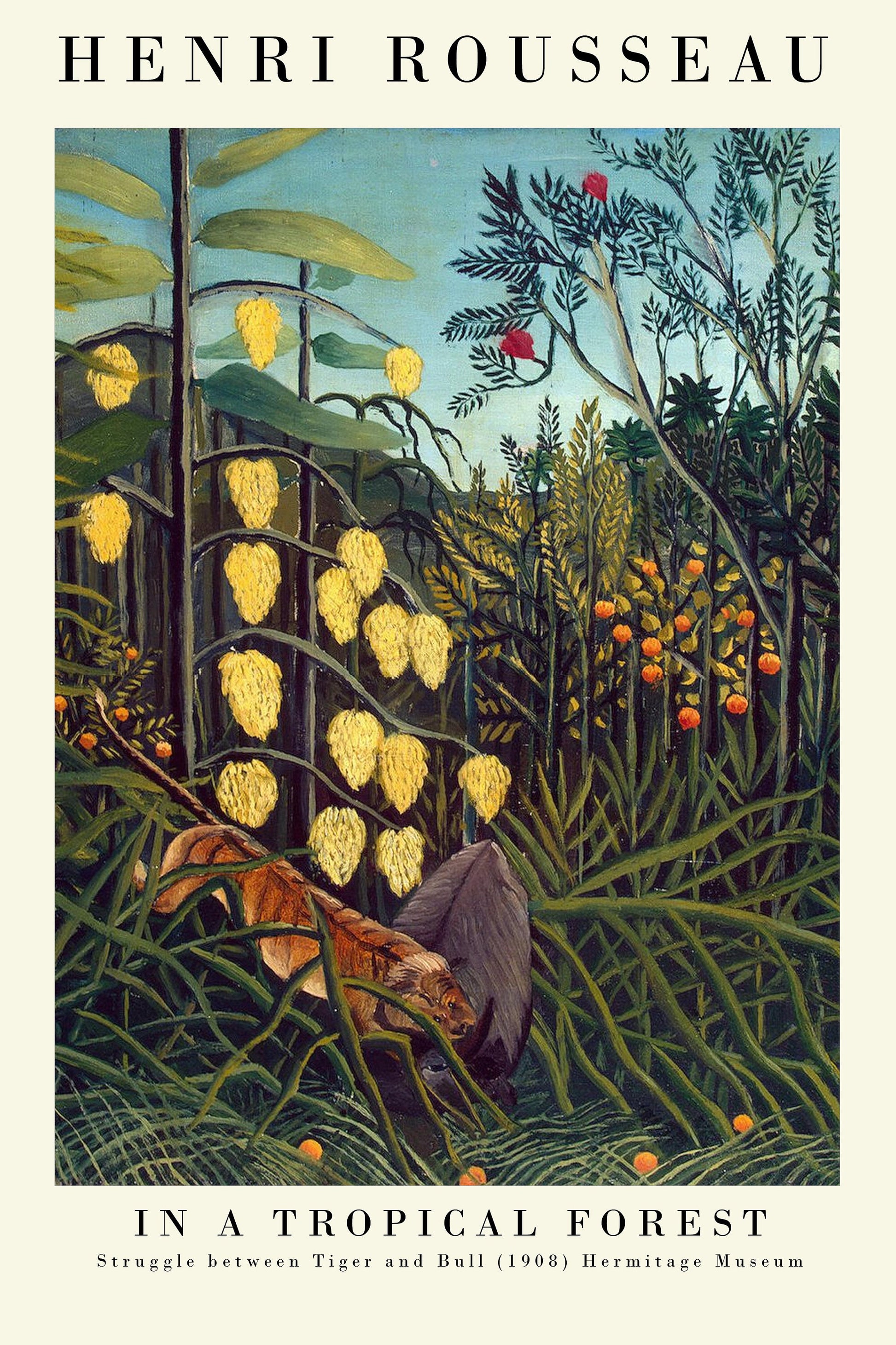 Set of Six Henri Rousseau Prints - 6 Botanical Paintings - Photo Poster Wall Art Gift Giclée Museum Quality Illustration The Dream Plants