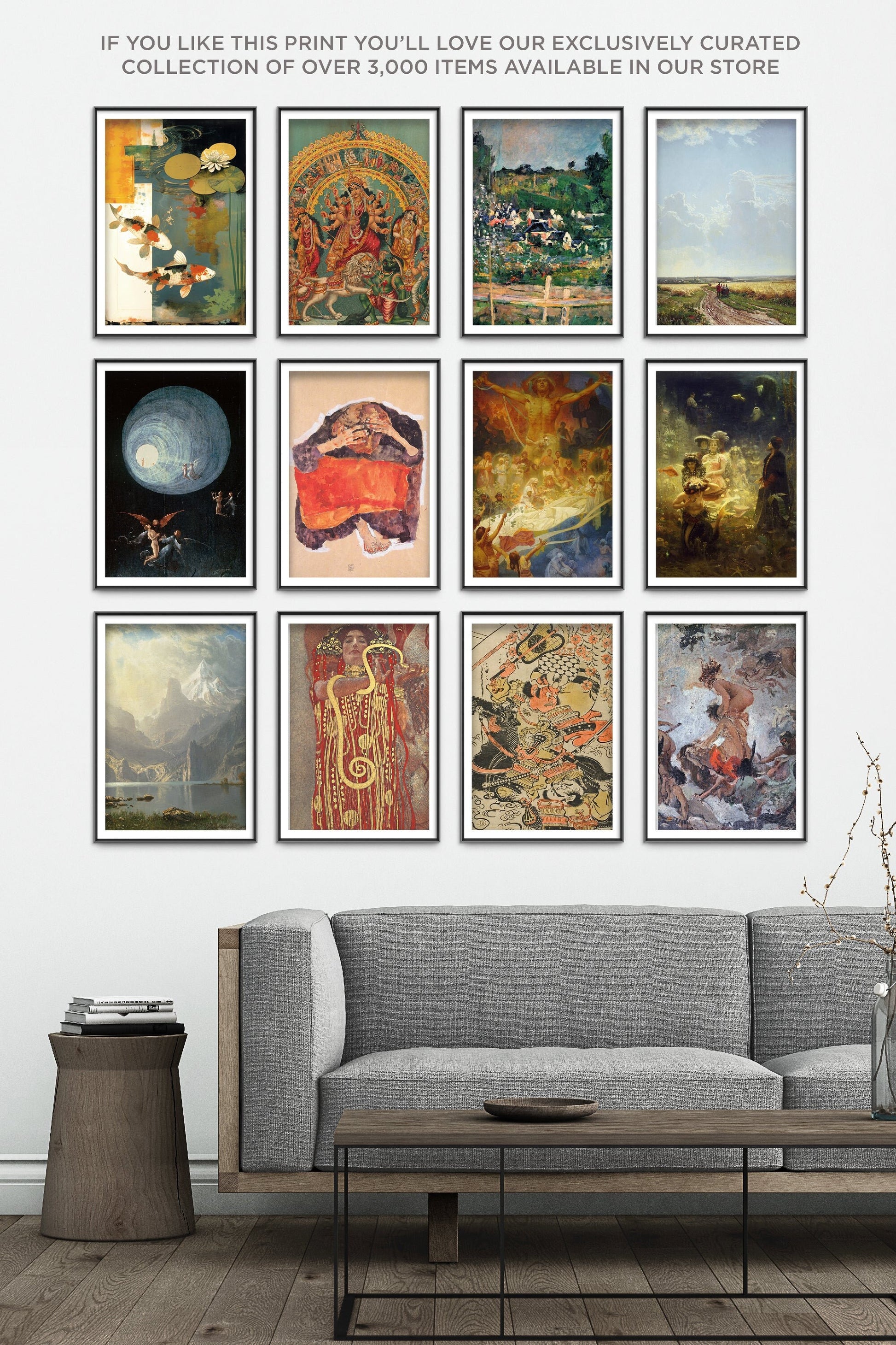 Koi Pond Vintage 2 - Art Print Poster Painting - Giclee Home Wall Décor