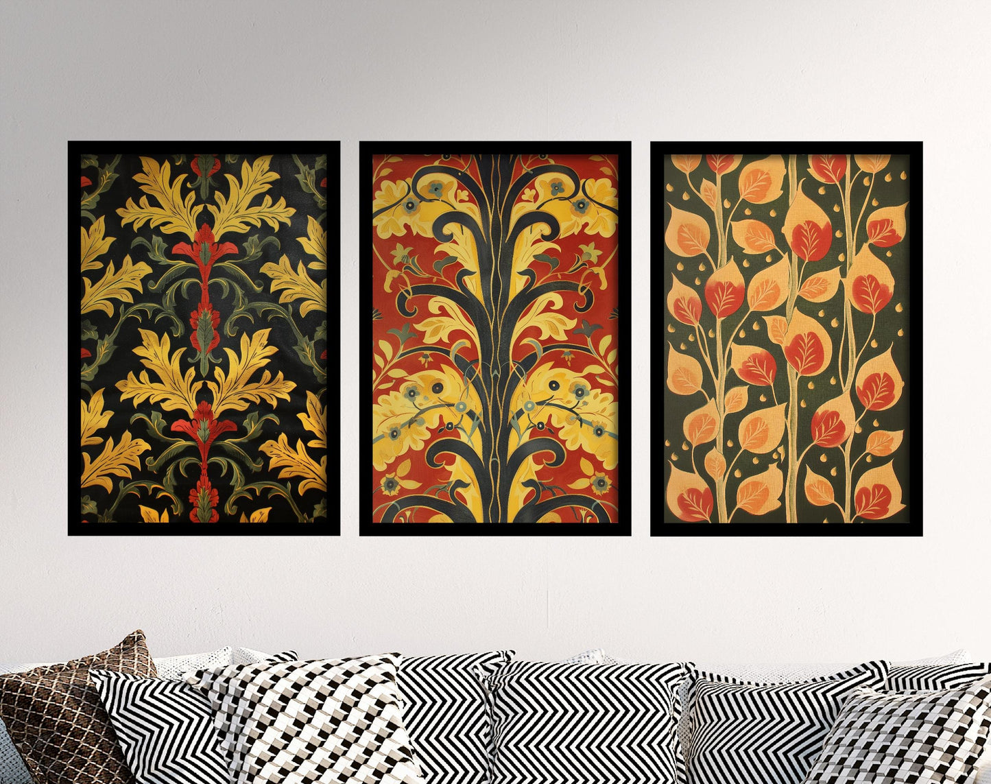 Scottish Book of the Woodlands #3 - Set of Three Paintings - 3 Forest Art Prints - Poster Wall Gift Giclée Nature, Plant Décor Trees