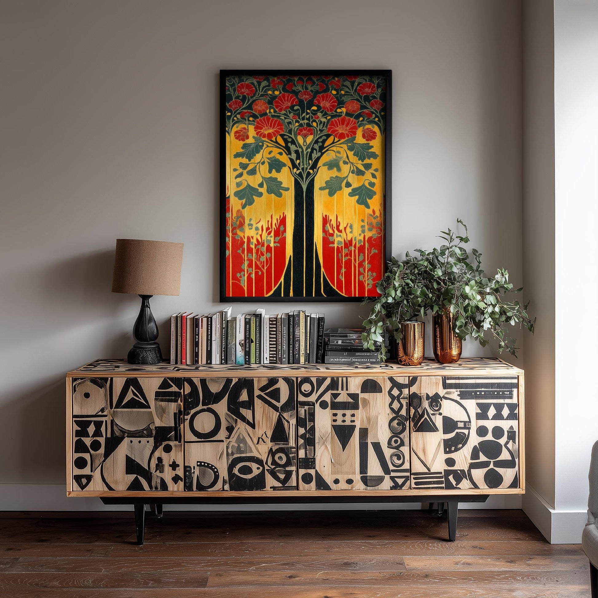 Scottish Book of the Woodlands - Orange Forest Art Print - Photo Poster Wall Gift Giclée Nature, Plant Décor Trees 2/3