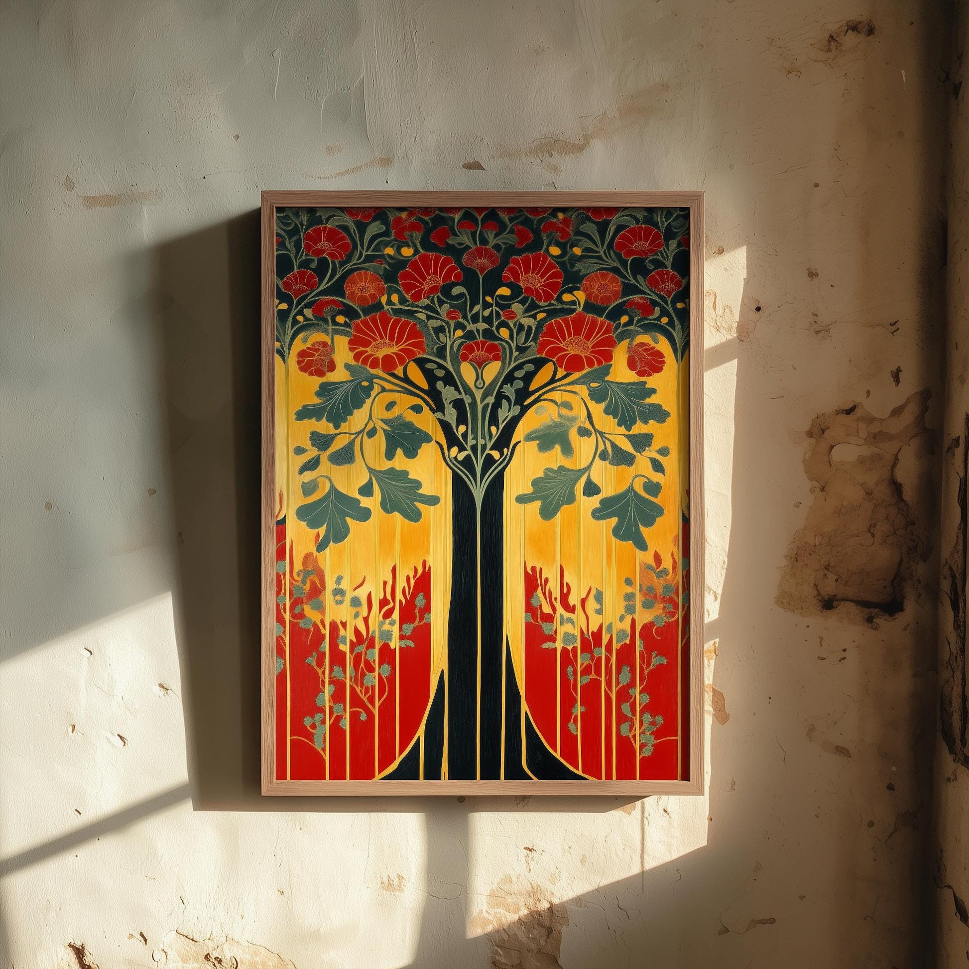 Scottish Book of the Woodlands - Orange Forest Art Print - Photo Poster Wall Gift Giclée Nature, Plant Décor Trees 2/3