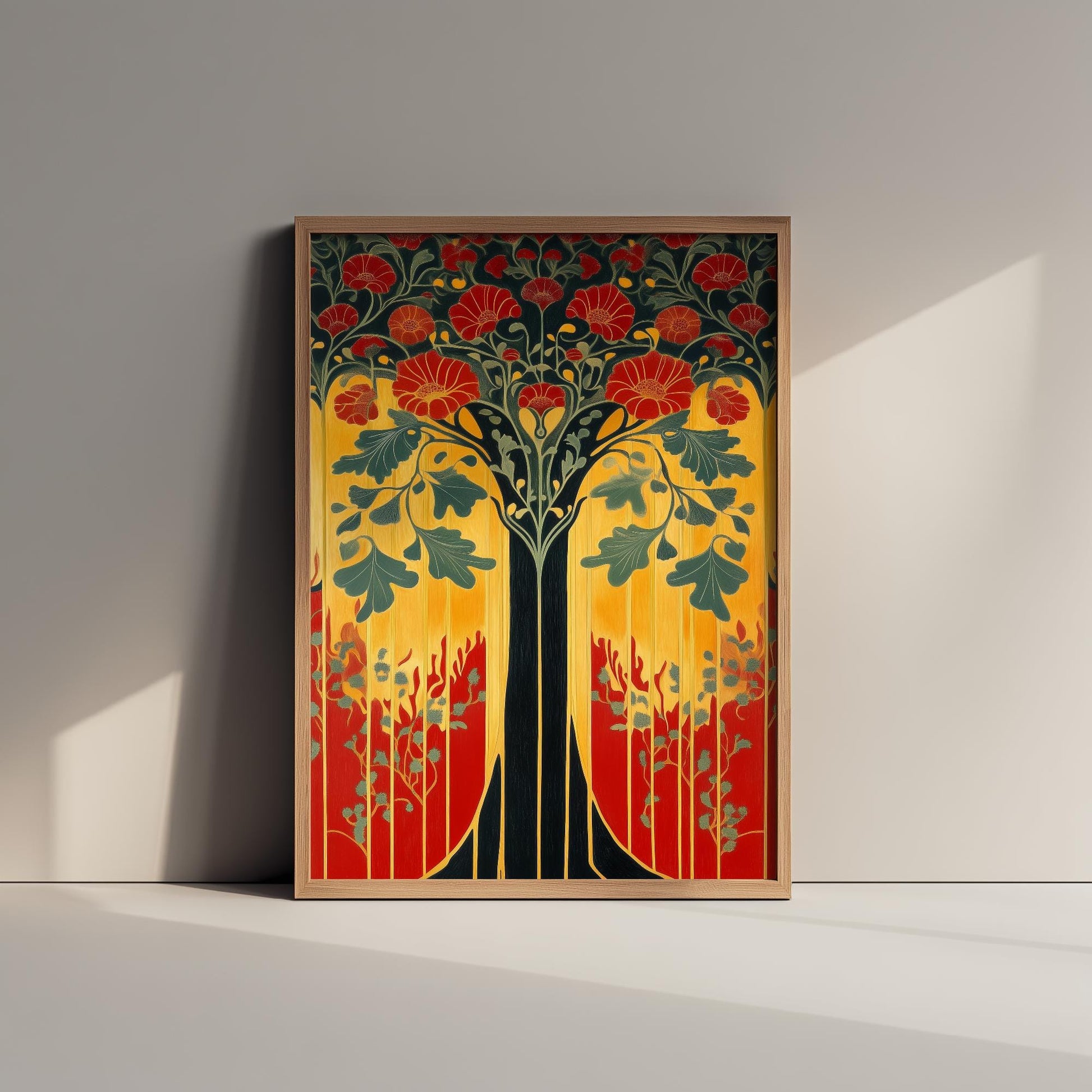 Scottish Book of the Woodlands - Orange Forest Art Print - Photo Poster Wall Gift Giclée Nature, Plant Décor Trees 2/3