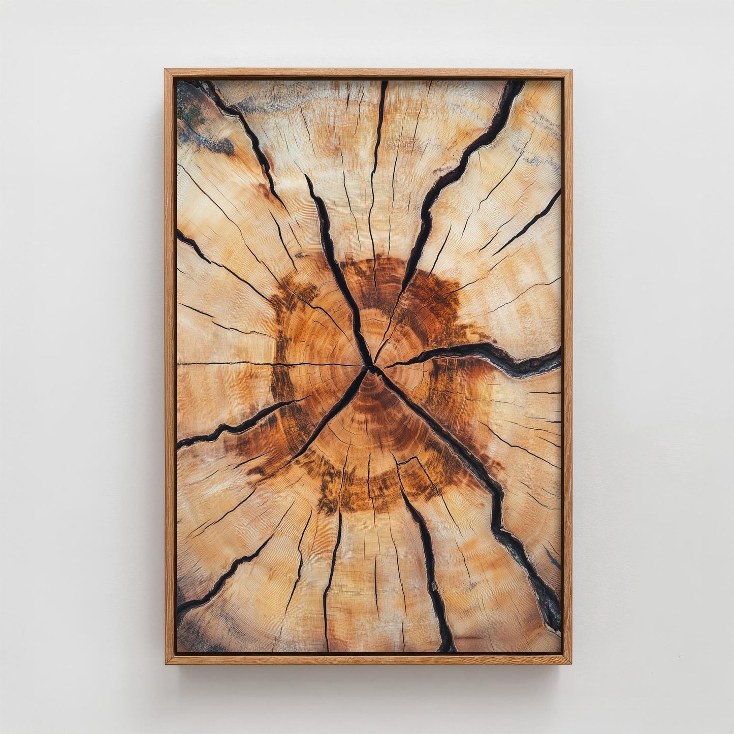 Tree Rings Stumps Painting V5 - Natural Pattern Art Print - Photo Poster Wall Gift Giclée Décor, Organic Wood Wooden Aged 2/3