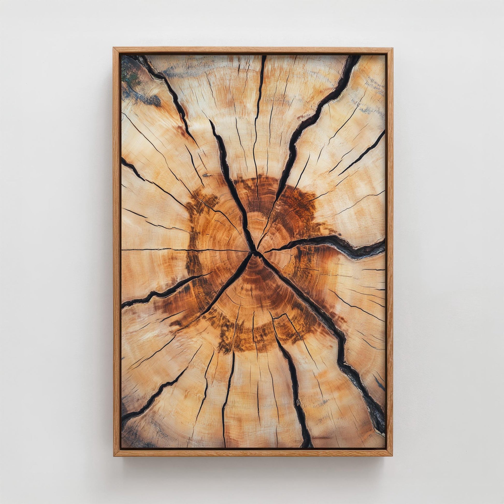 Tree Rings Stumps Painting V5 - Natural Pattern Art Print - Photo Poster Wall Gift Giclée Décor, Organic Wood Wooden Aged 2/3