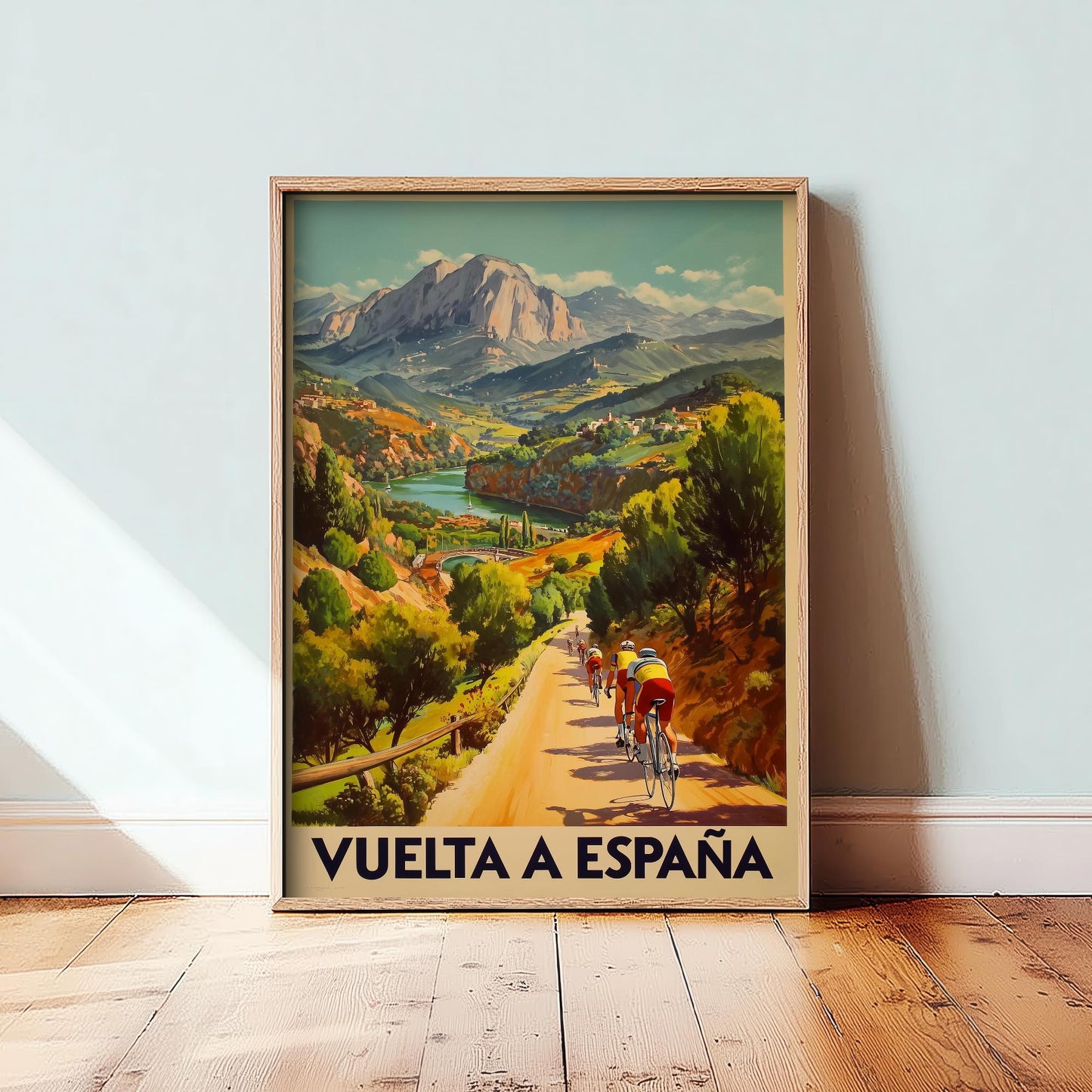 Vuelta a Espana Vintage Cycling Poster - Art Print - Bicycle Painting Gift Grand Tour Road