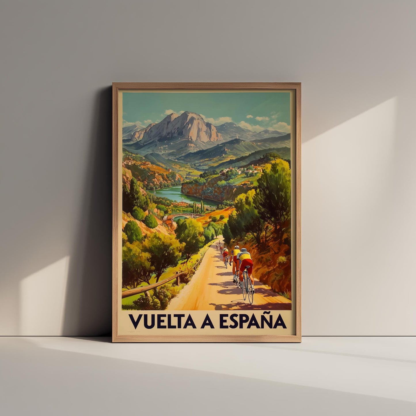 Vuelta a Espana Vintage Cycling Poster - Art Print - Bicycle Painting Gift Grand Tour Road