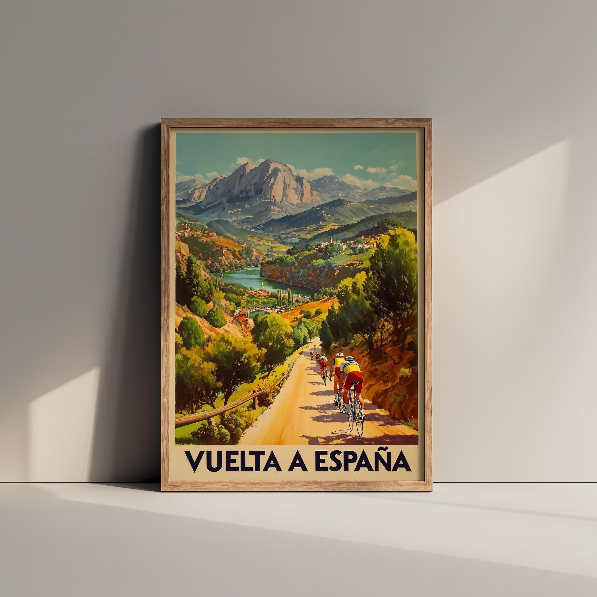 Vuelta a Espana Vintage Cycling Poster - Art Print - Bicycle Painting Gift Grand Tour Road