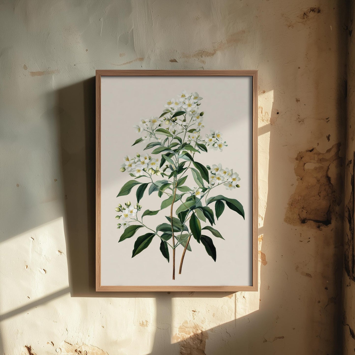 Vintage Botanical Print, Orange Sweet Alyssum Cosmos Painting, Sage Green Heritage Wall Art, Modern Floral Poster V1 1/3