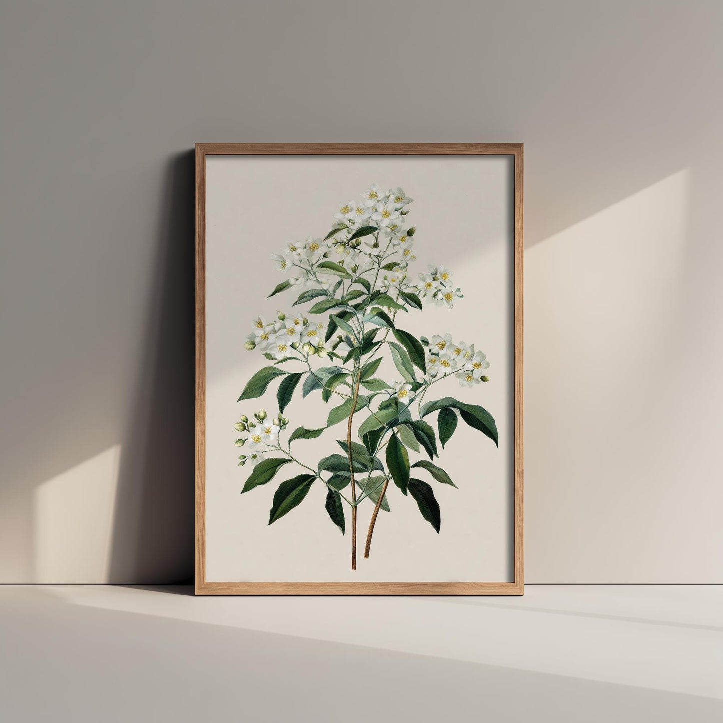 Vintage Botanical Print, Orange Sweet Alyssum Cosmos Painting, Sage Green Heritage Wall Art, Modern Floral Poster V1 1/3