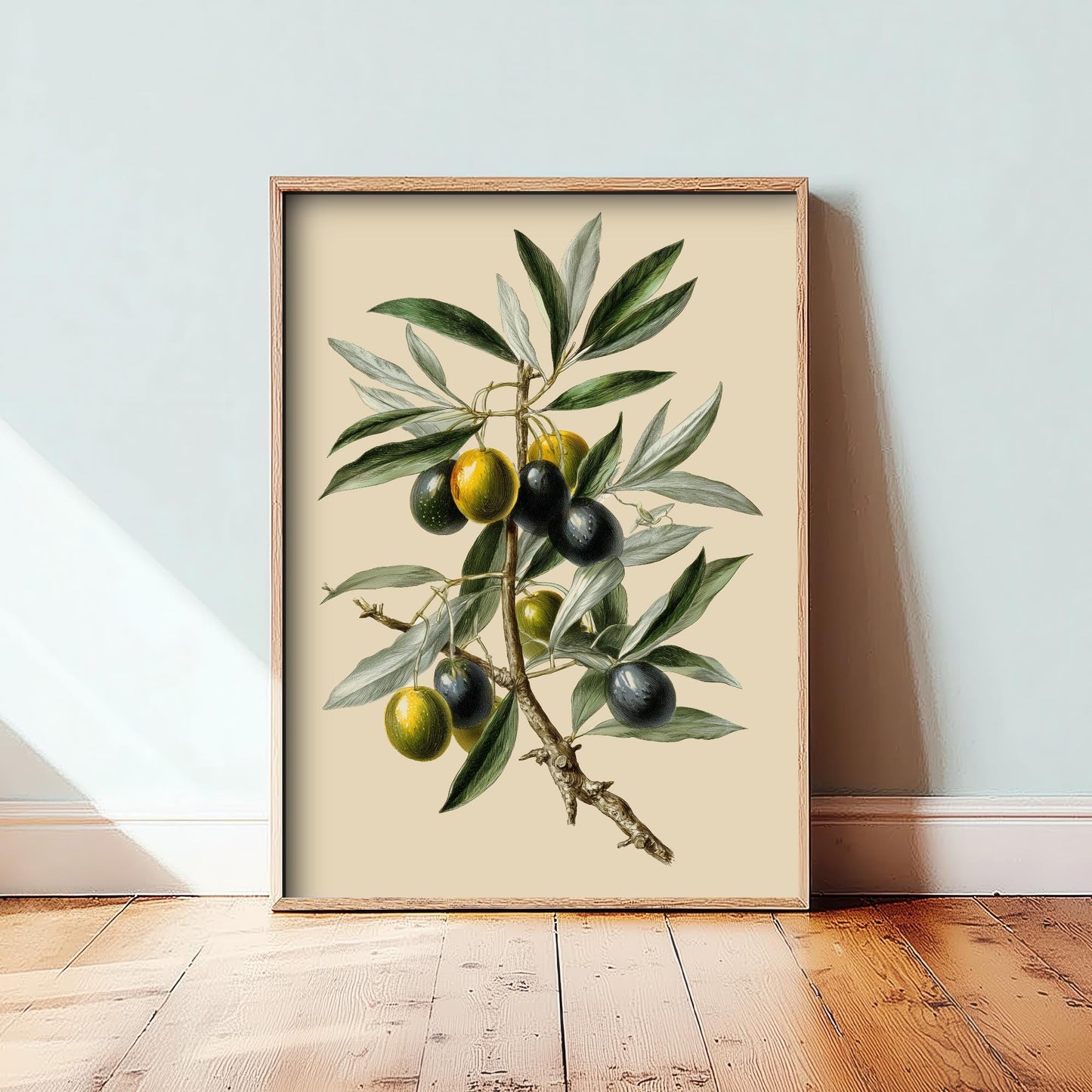 Olives Vintage Botanical Fruit Art Print - Painting - Poster Cooking Kitchen