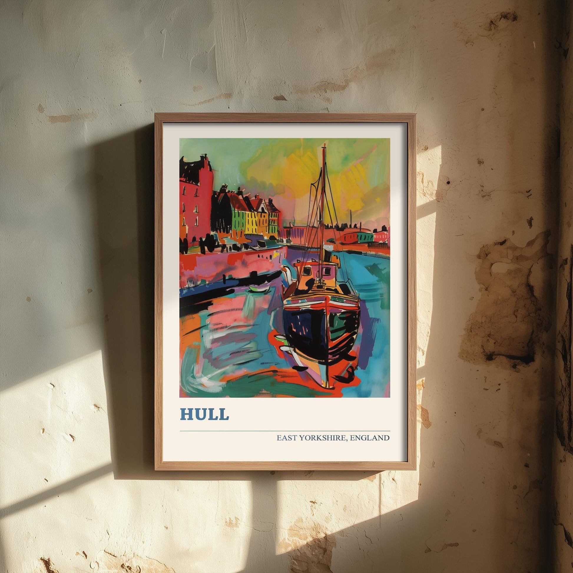 Hull, East Yorkshire Landmark Art Print - Poster Painting Illustration Gift