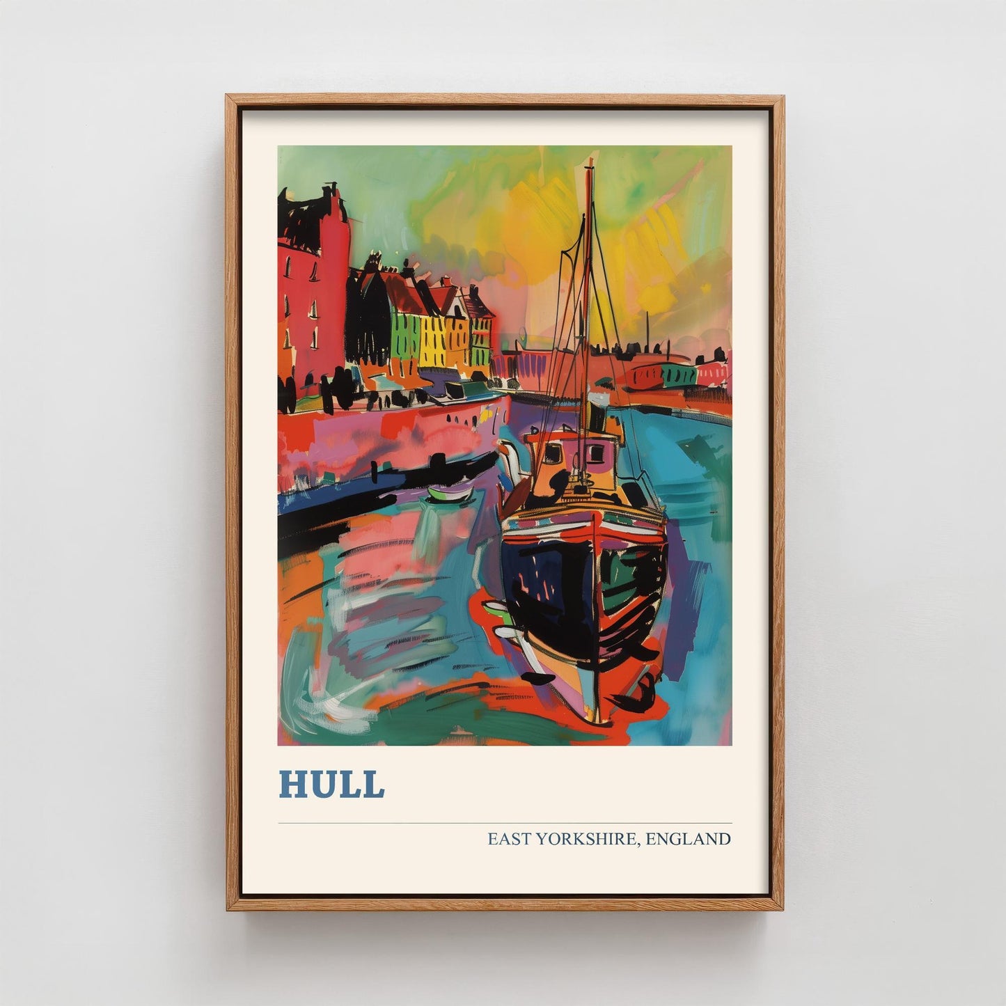 Hull, East Yorkshire Landmark Art Print - Poster Painting Illustration Gift