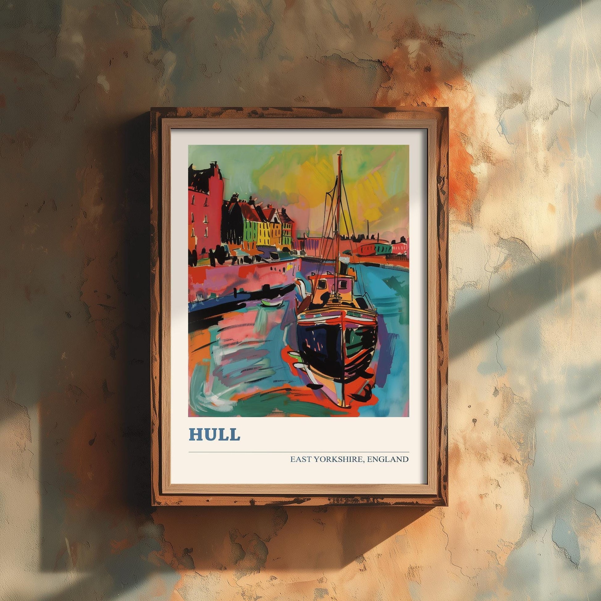 Hull, East Yorkshire Landmark Art Print - Poster Painting Illustration Gift