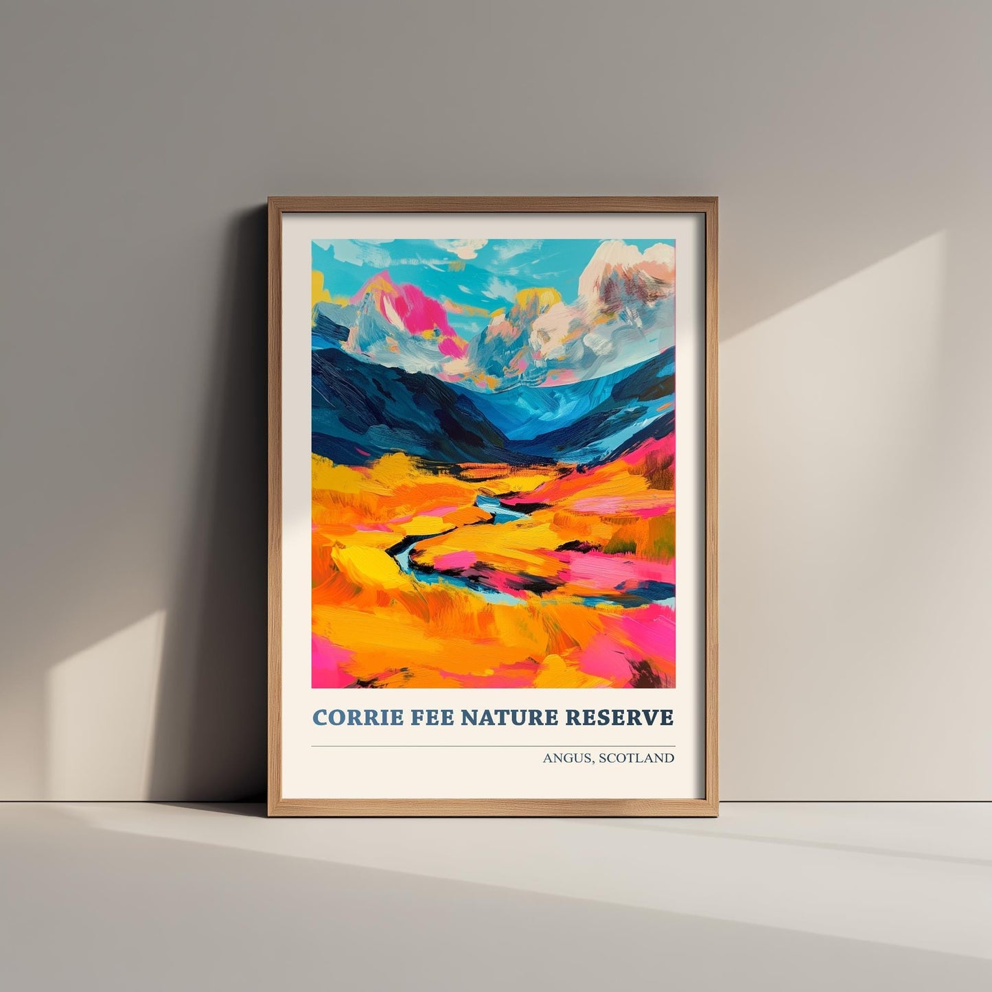 Corrie Fee Nature Reserve Poster - Vibrant Landmark of Angus Art Print - Watercolour Painting Gift