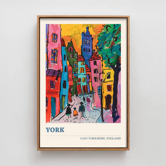 York East, Yorkshire Landmark Art Print - Poster Painting Illustration Gift