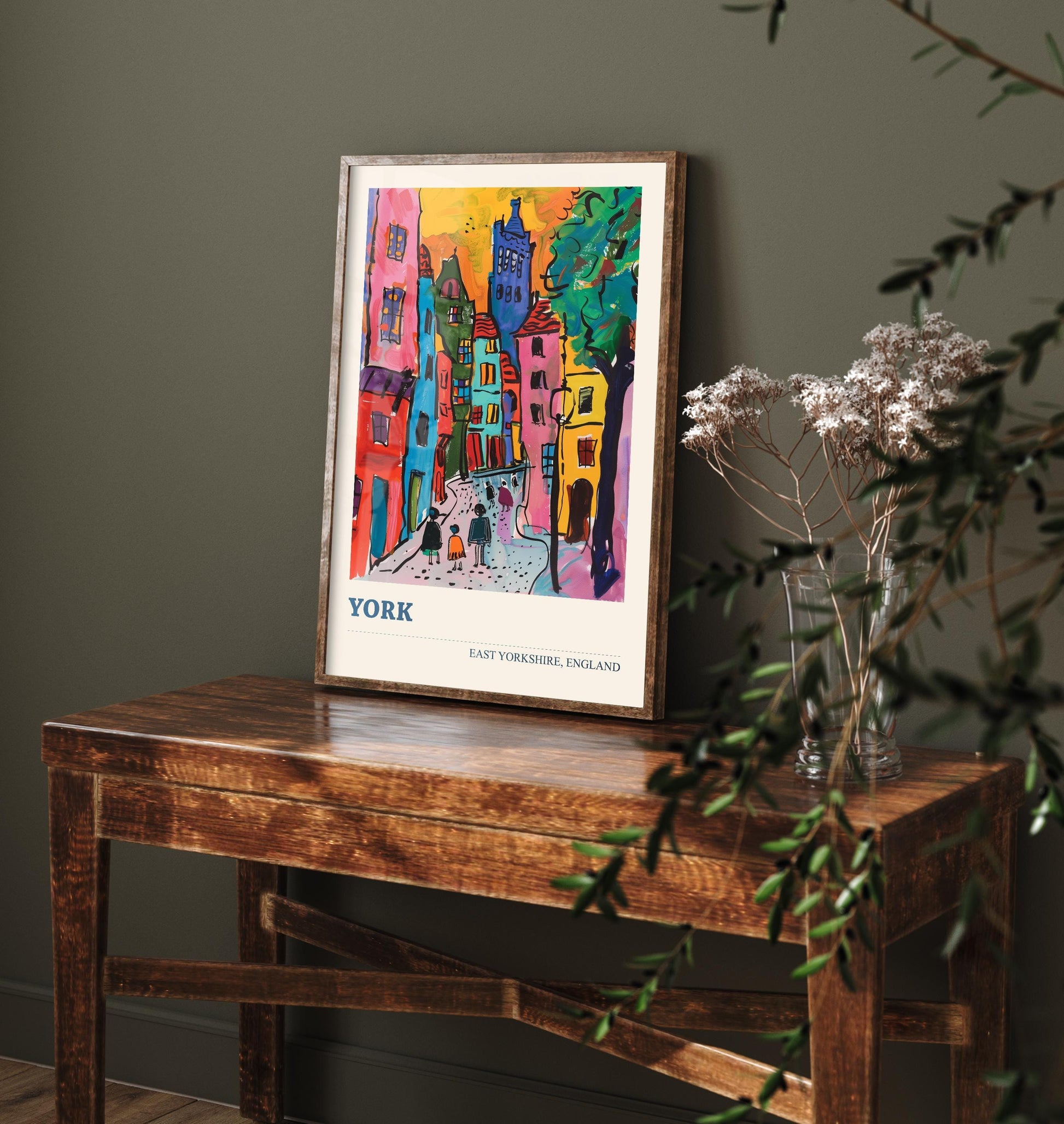 York East, Yorkshire Landmark Art Print - Poster Painting Illustration Gift