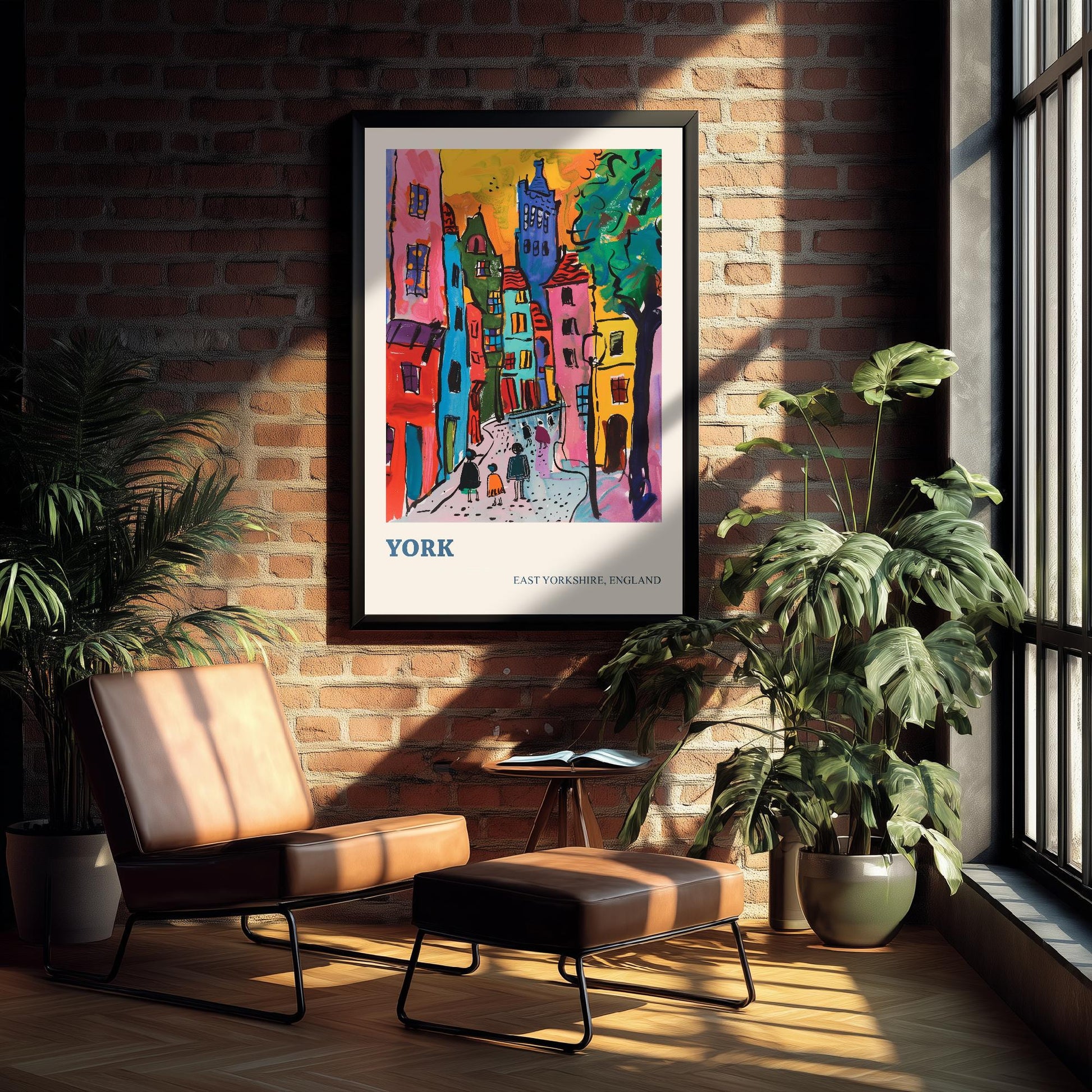 York East, Yorkshire Landmark Art Print - Poster Painting Illustration Gift