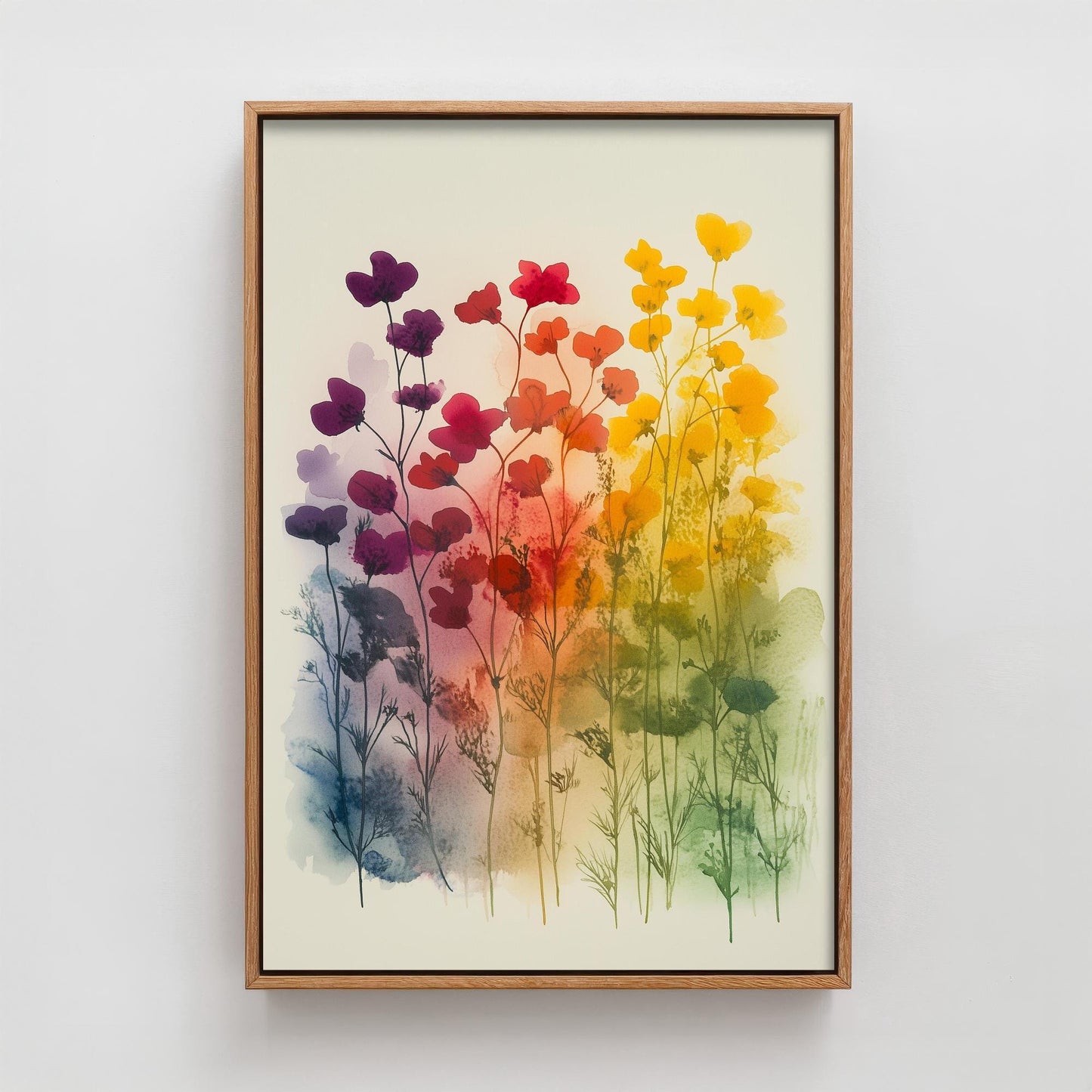 Emotive Watercolour Flower Print V9 - Amsterdam Bloemenmarkt Floral Bouquet Painting - Photo Poster Wall Art Gift Fauna Wildflower 2/3
