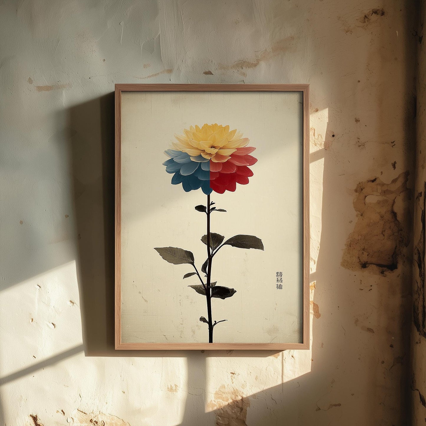Vintage Rainbow Orchid Art Print V1 | Phalaenopsis Orchid Spray Poster | Japanese Japandi Botanical Painting Zen Decor 2/3