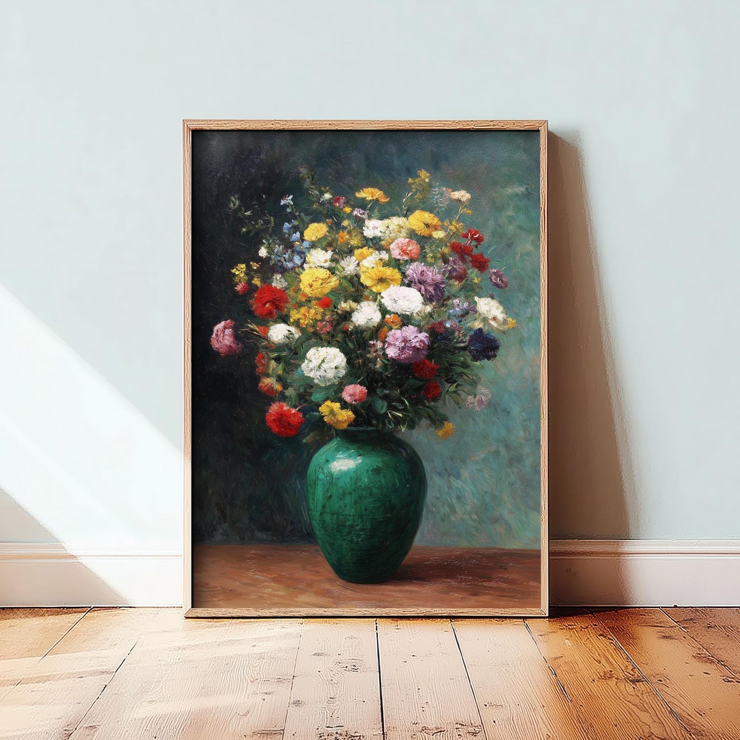 Peony Oil Painting Print | Vintage Still Life Poster | Antique Floral Vase Art Print | Old Masters Style Home Decor V2 2/3