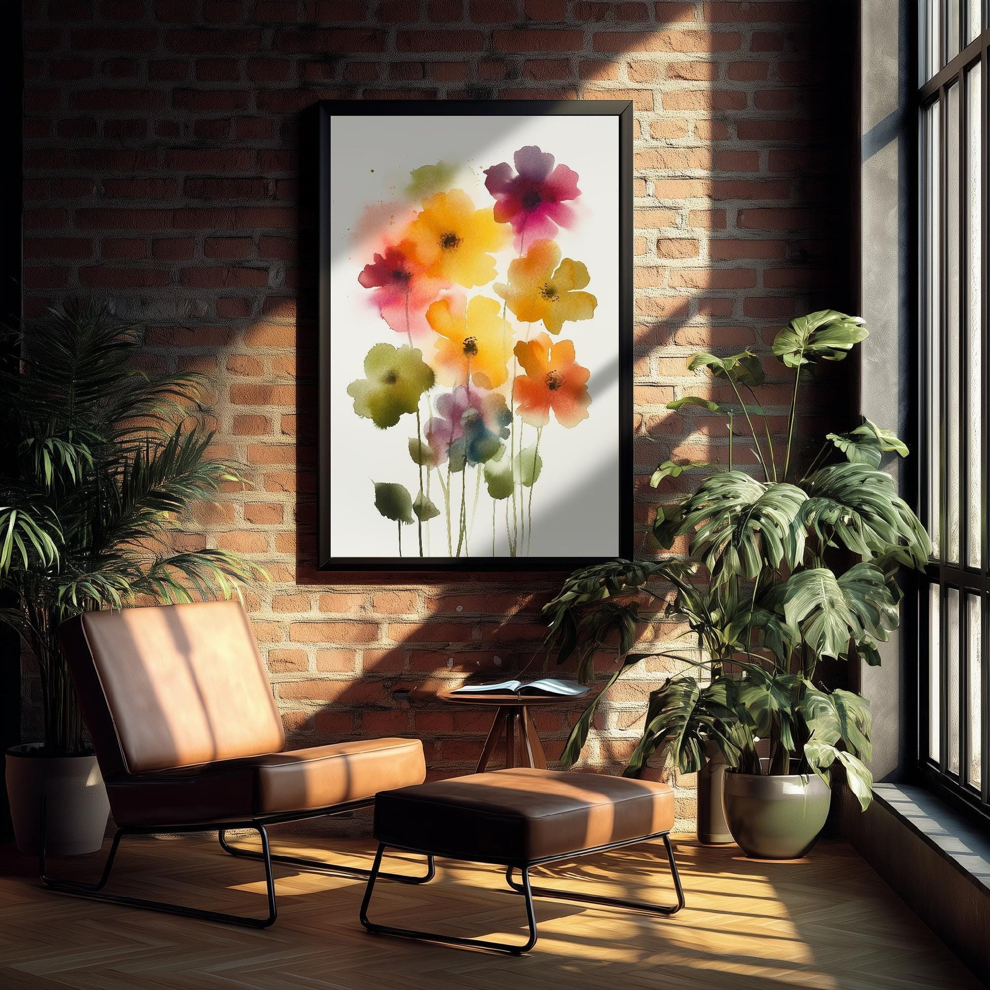 Emotive Watercolour Flower Print V12 - Medellín Colombia Flower Festival Floral Painting - Photo Poster Wall Art Gift Fauna Wildflower 3/3