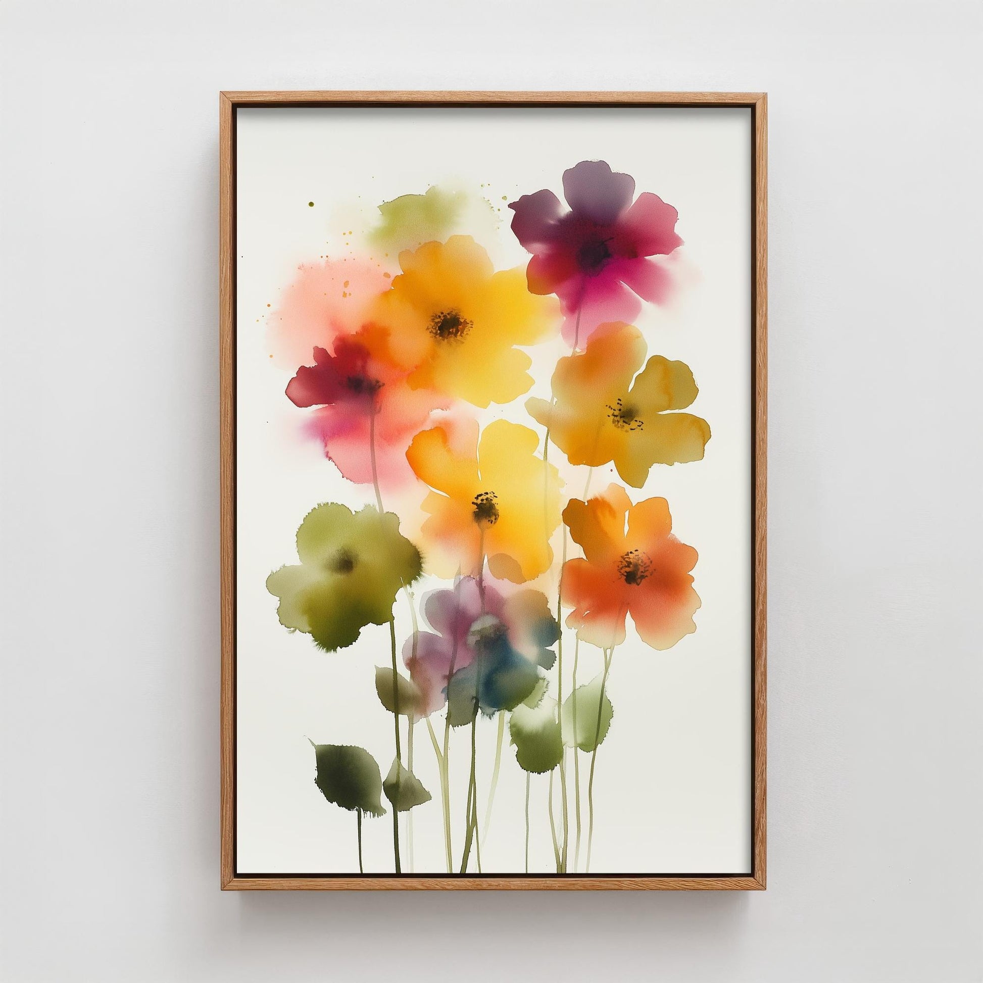 Emotive Watercolour Flower Print V12 - Medellín Colombia Flower Festival Floral Painting - Photo Poster Wall Art Gift Fauna Wildflower 3/3